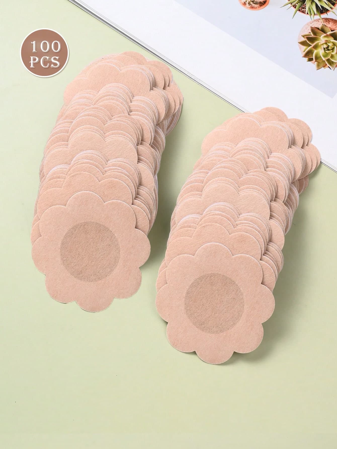 100pcs/Pack Disposable Nipple Covers, Seamless Breathable Self-Adhesive Invisible Bra, Women's Lingerie Accessories, Low-Cut Evening Dress, Bra, Lingerie Accessories, Anti-Exposure Nipple Covers, Wedding Photography Supplies, Wedding Dress Accessories