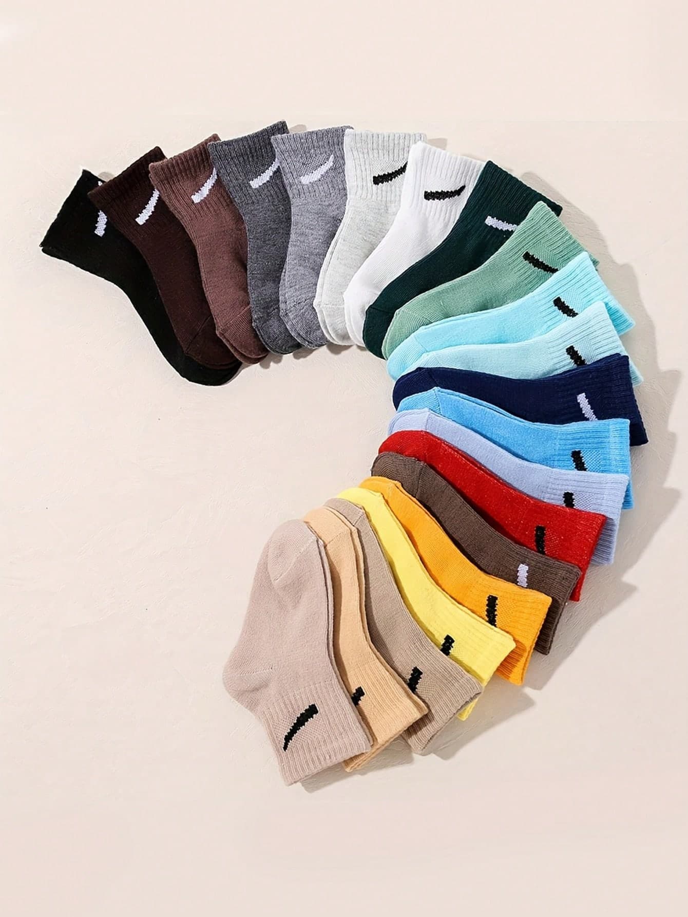 6/10/20 Pairs Baby & Toddler Solid Color Candy Color Casual Mid-Calf Socks, Autumn/Winter
