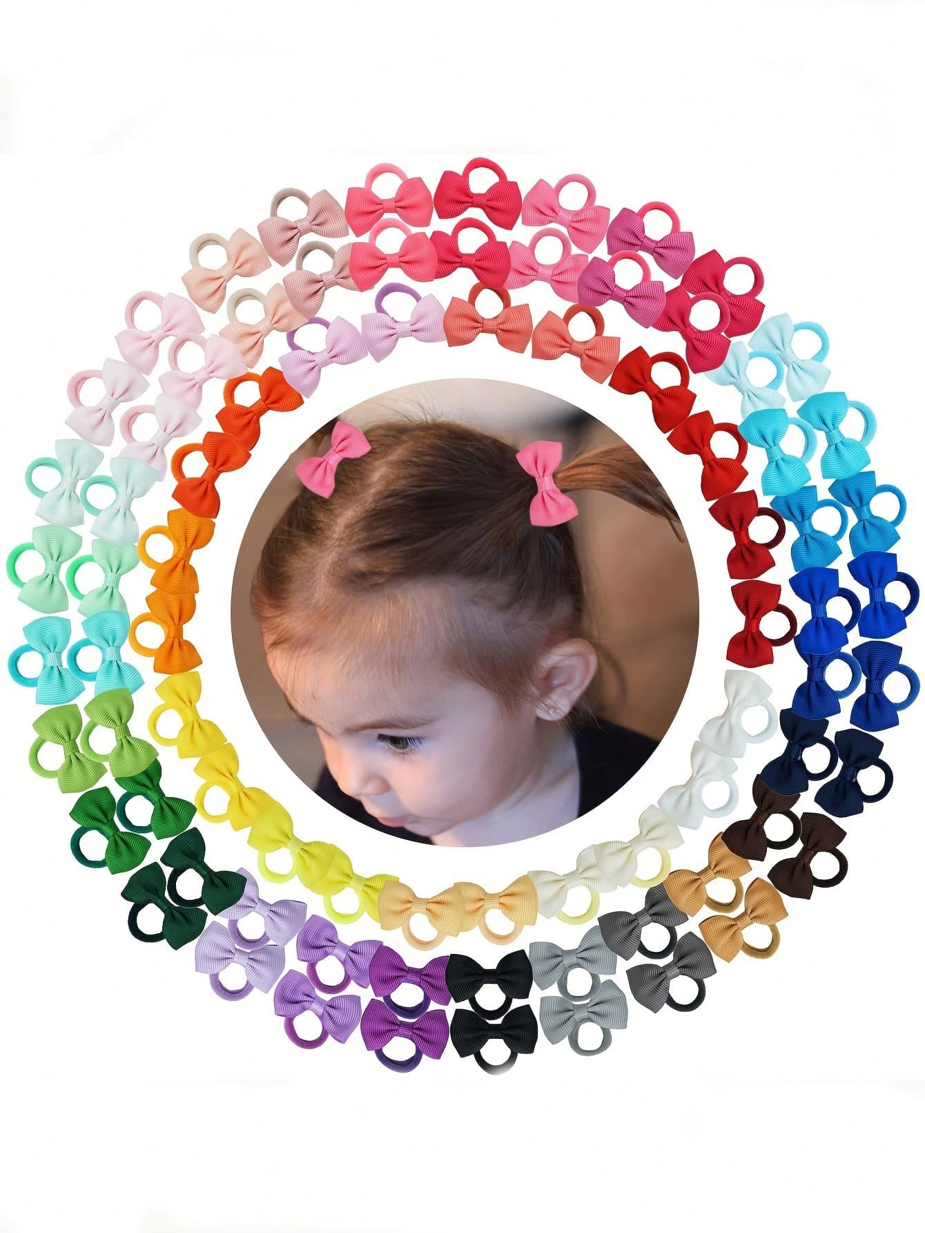 10/30/50pcs Girls' Elastic Hair Ties - Soft Pastel & Bright Colors- Non-Slip Hair Bands For Youngsters, Youngsters, Birthday Parties, Halloween