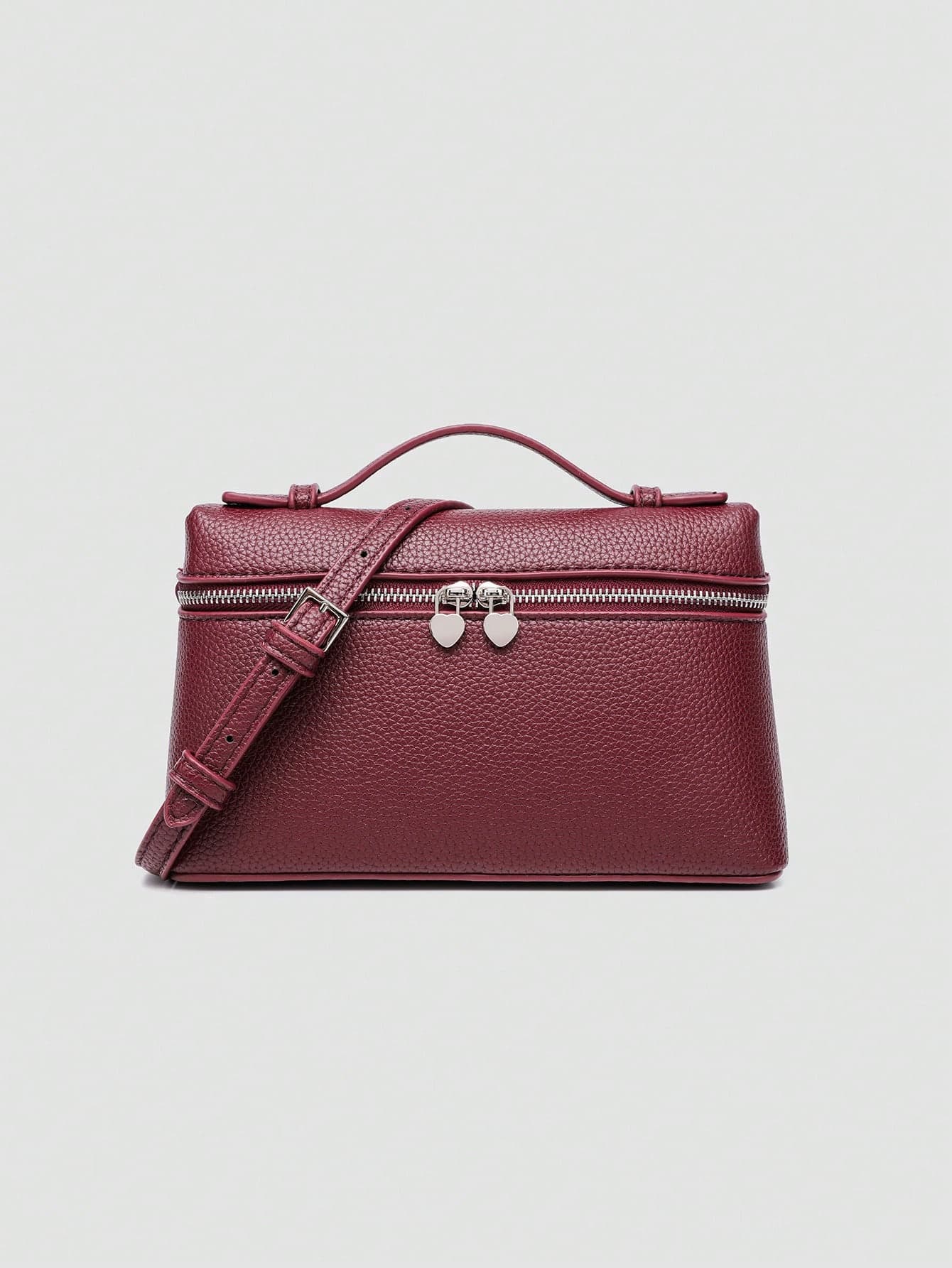 1pc Solid Color Litchi Grain PU Square Crossbody Bag, Suitable For Women's Daily Fashion Matching And Outings , New Year