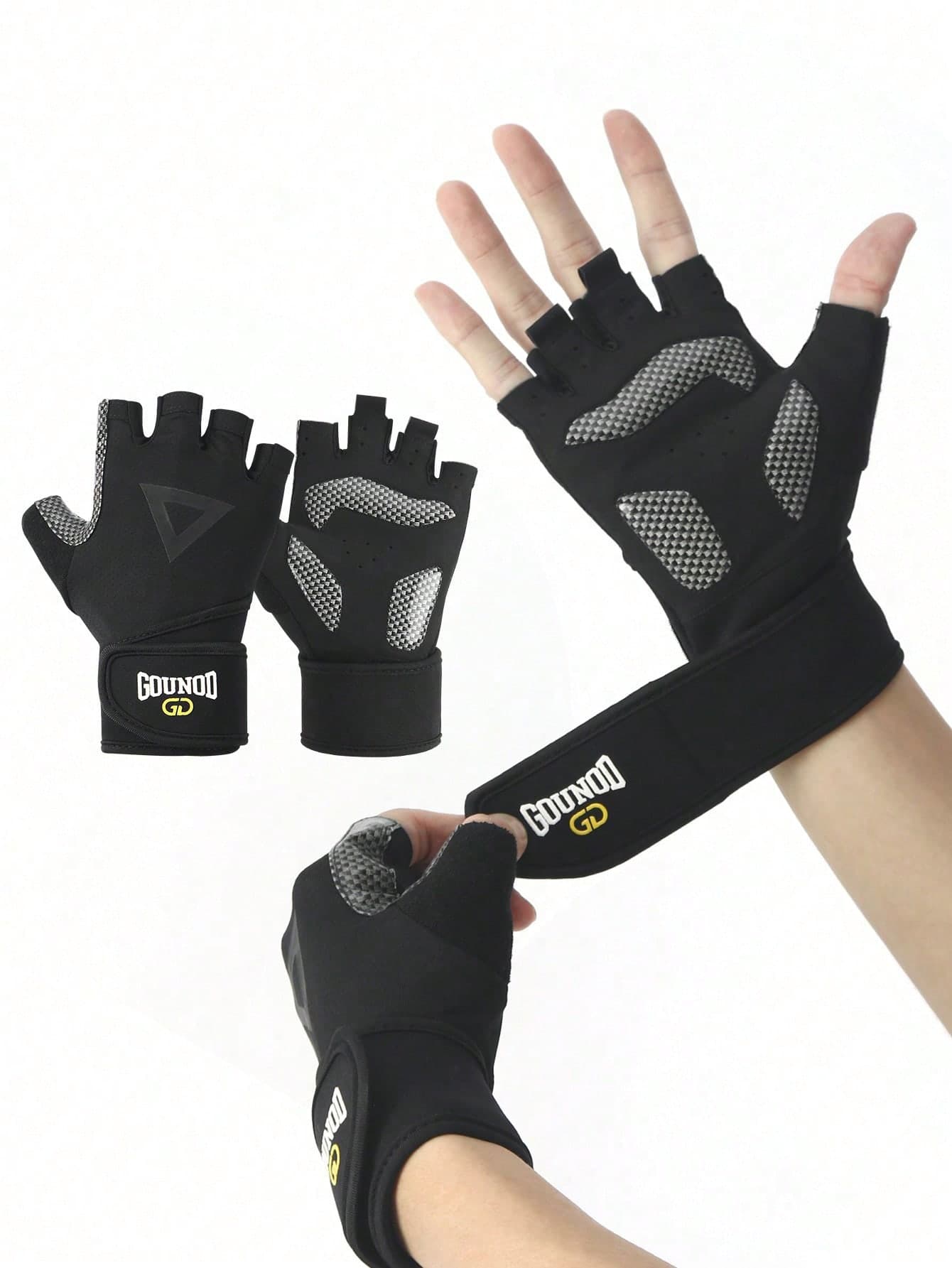 GOUNOD Workout Gloves For Men And Women, Weight Lifting Gloves With Excellent Grip, Lightweight Gym Gloves For Cycling, Exercise, Training, Pull, Fitness, Climbing And Rowing.,Suitable For Cycling,Riding Motorcycle And Skiing,Black Gloves