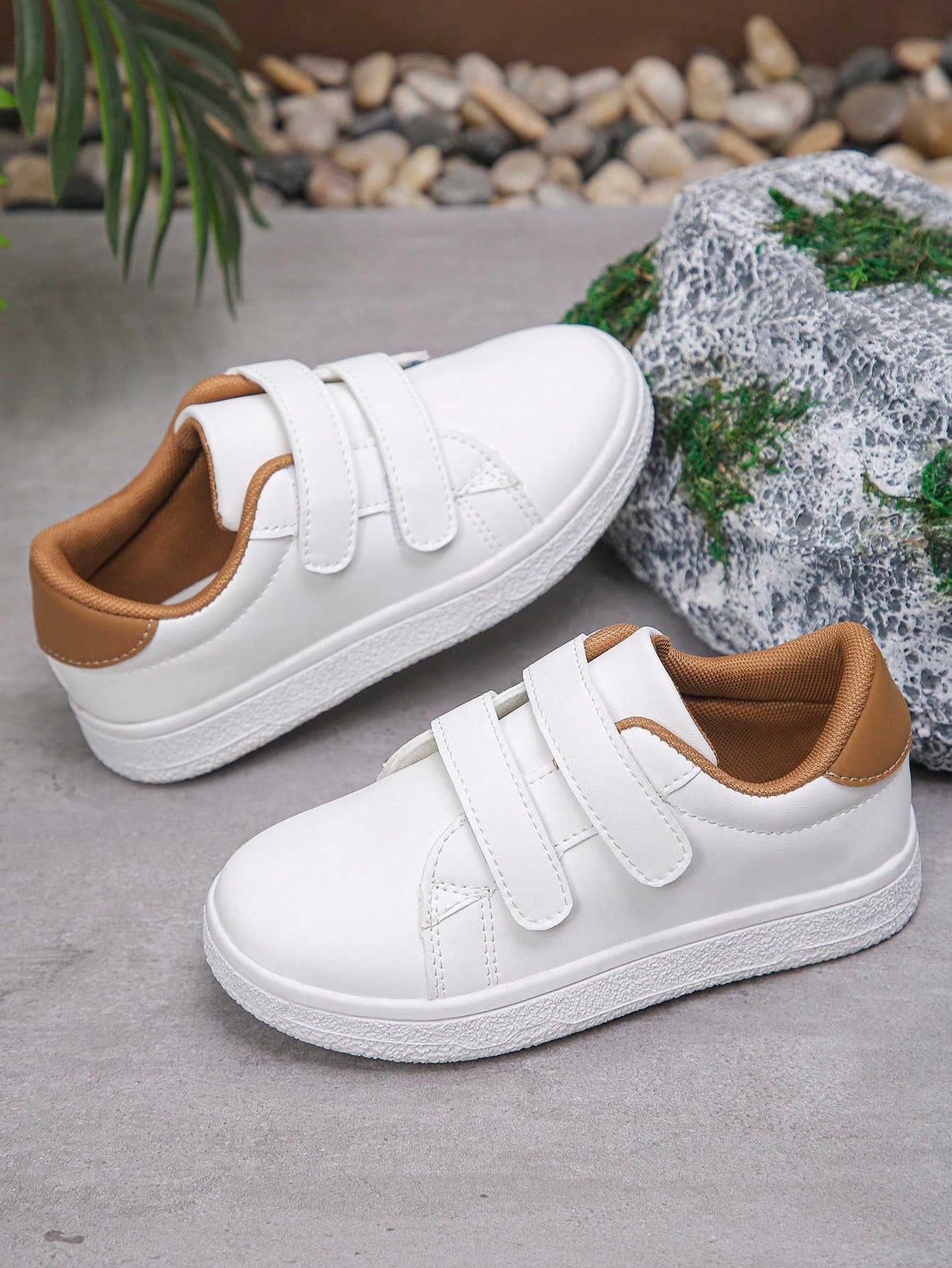 1 Pair Casual Outdoor Student Spring/Autumn Unisex Children Comfortable Hook And Loop Non-Slip Fashion Flat Sports Shoes