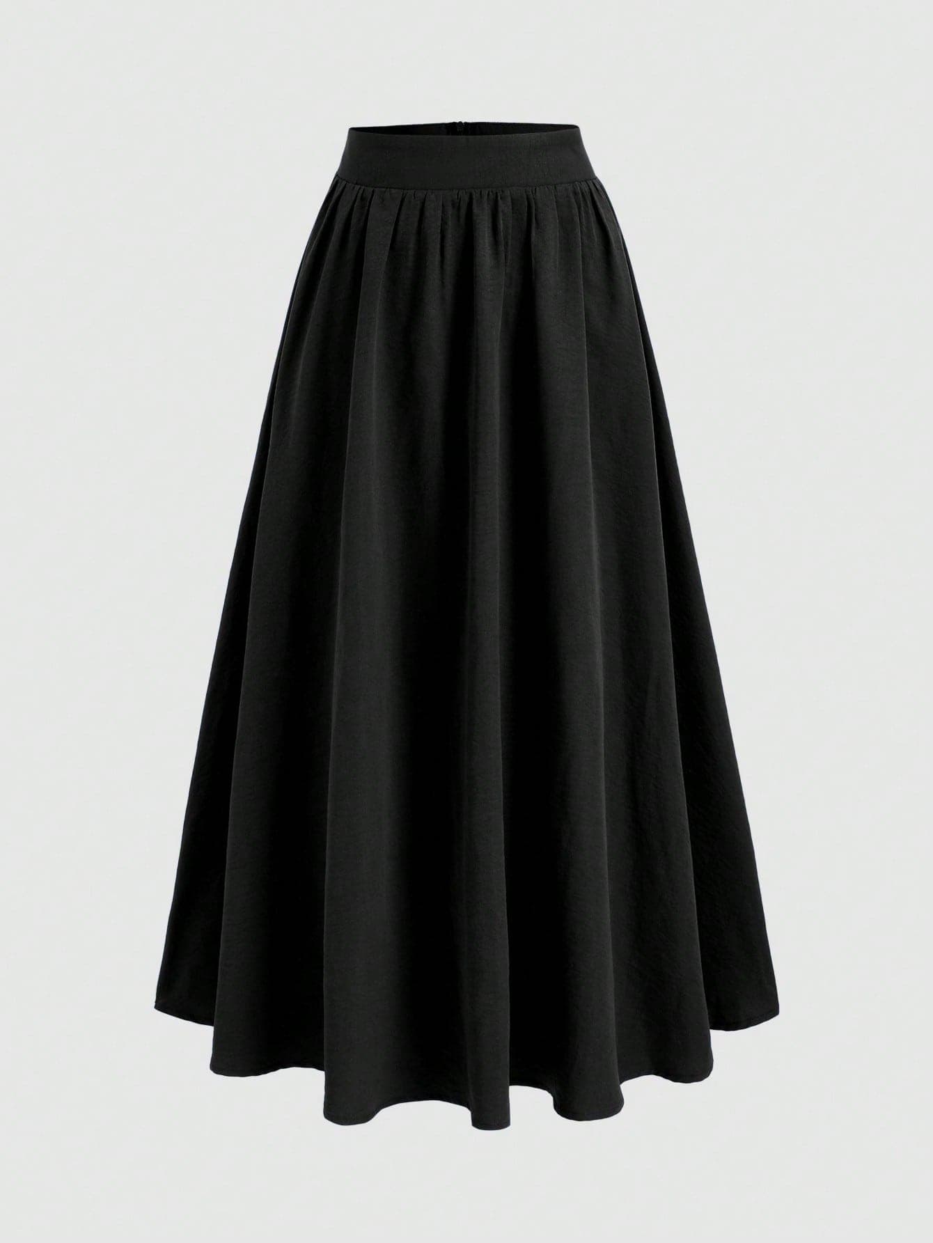 1pc Elegant Casual Polyester Solid Color Blouse, Suitable For Dates, Daily Wear, Office, Photoshoot, Spring/Summer Black