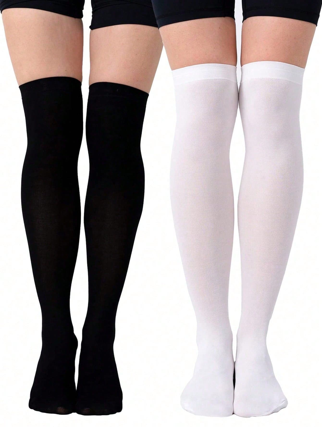 1/2/3 Pairs Velvet Over-The-Knee Socks, Slimming Mid-Calf Socks, Decorative Thigh High Socks, Outdoor High Tube Socks, JK School Girl Style, Sports Socks, Suitable For Daily Wear All Year Round Christmas Gift