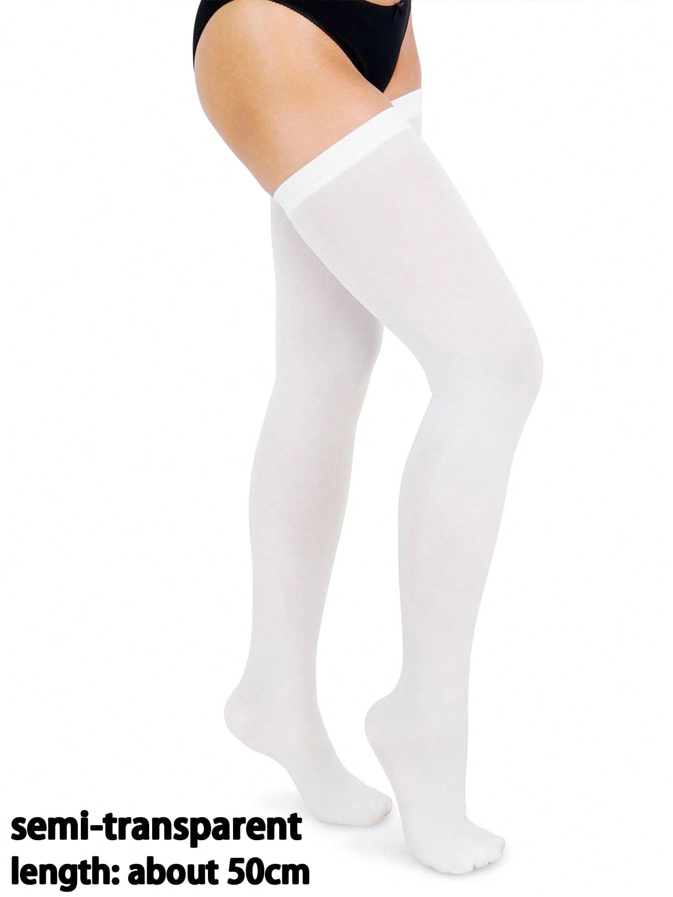 1/2/3 Pairs White Velvet Thigh High Socks, Thin Sexy JK School Style Stockings, Tall Slimming Versatile Socks, Suitable For Daily Wear Christmas Gift