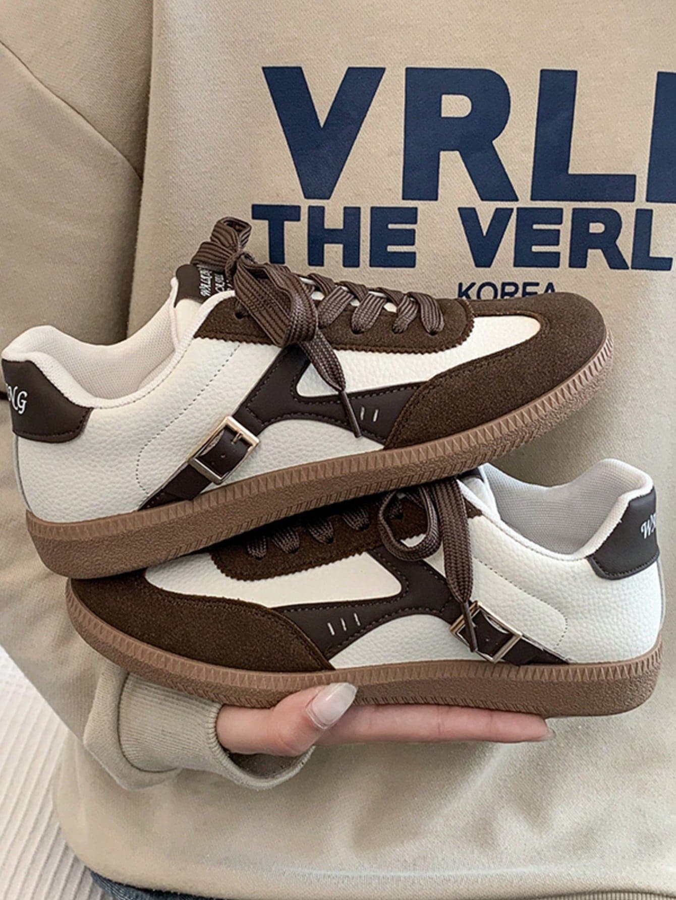 2026 New All-Season Sports Casual German Army Trainer Shoes, Fashionable Campus Versatile Skate Shoes, Colorblock Comfortable Style Sneakers