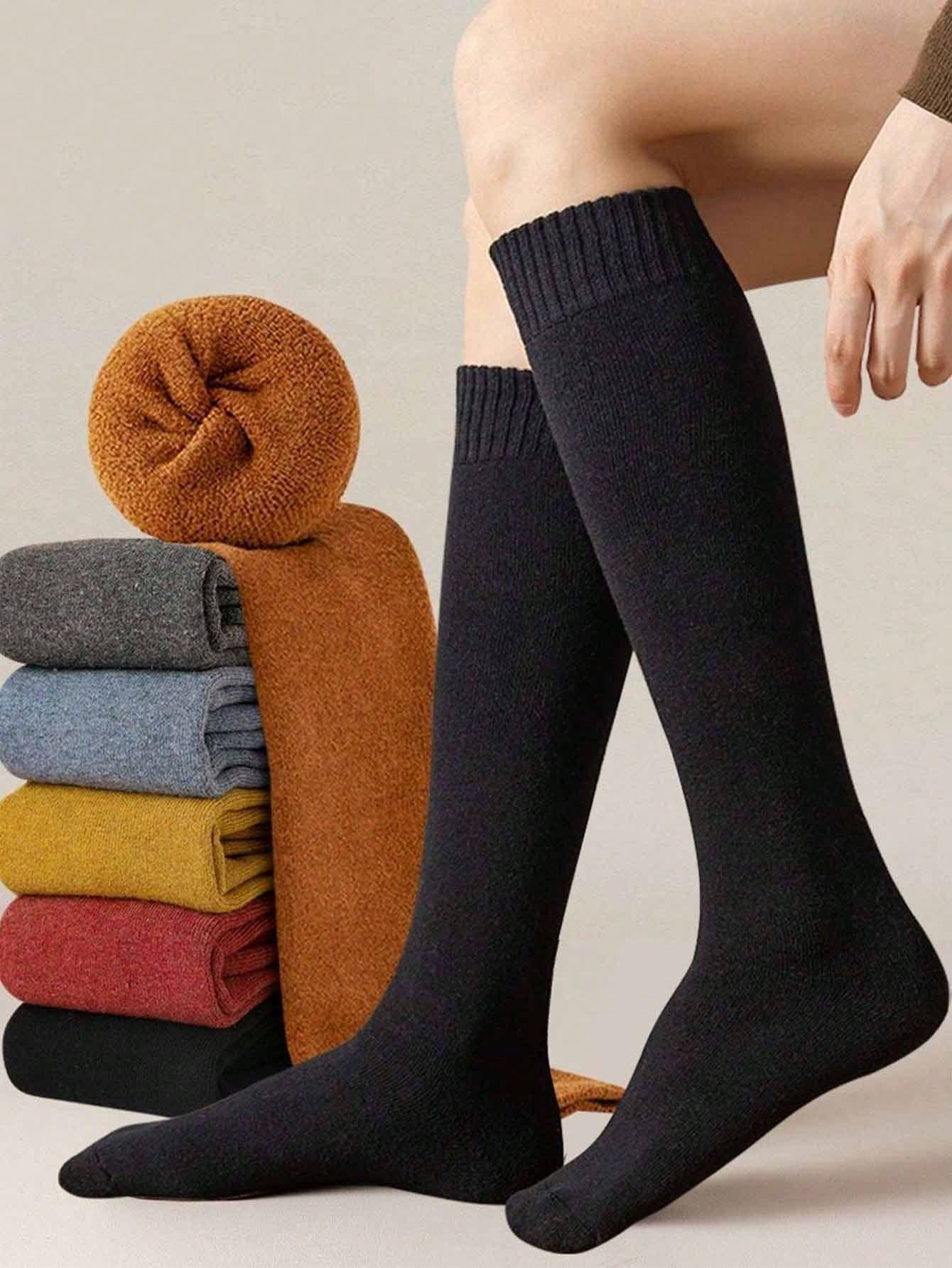 Thick Women's Long Socks, Fashion Versatile, Suitable For Autumn/Winter, Warm Soft Comfortable, Casual Autumn/Winter Socks, Christmas Gift