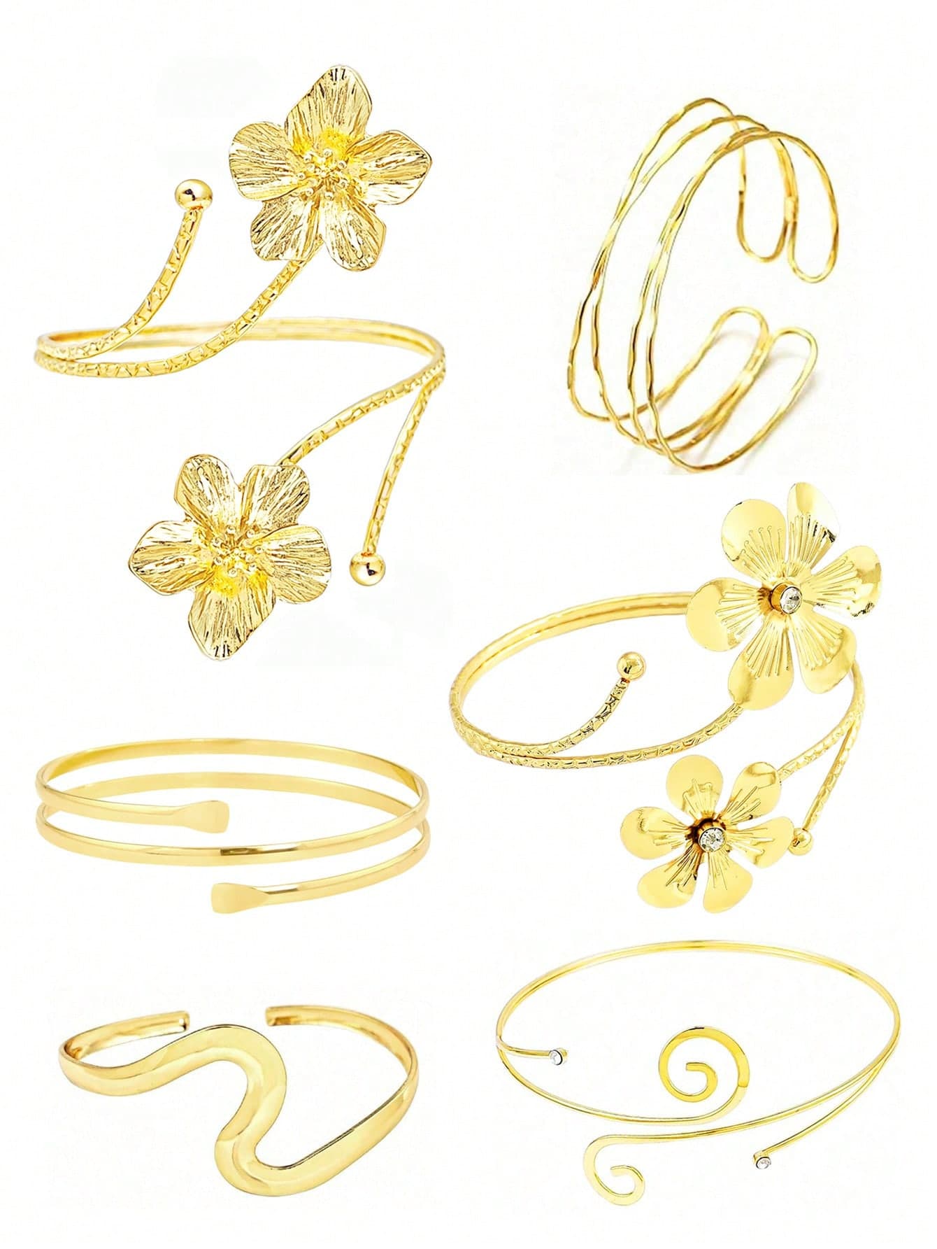 Women Floral Decor Elegant Bangles For Daily Occasion