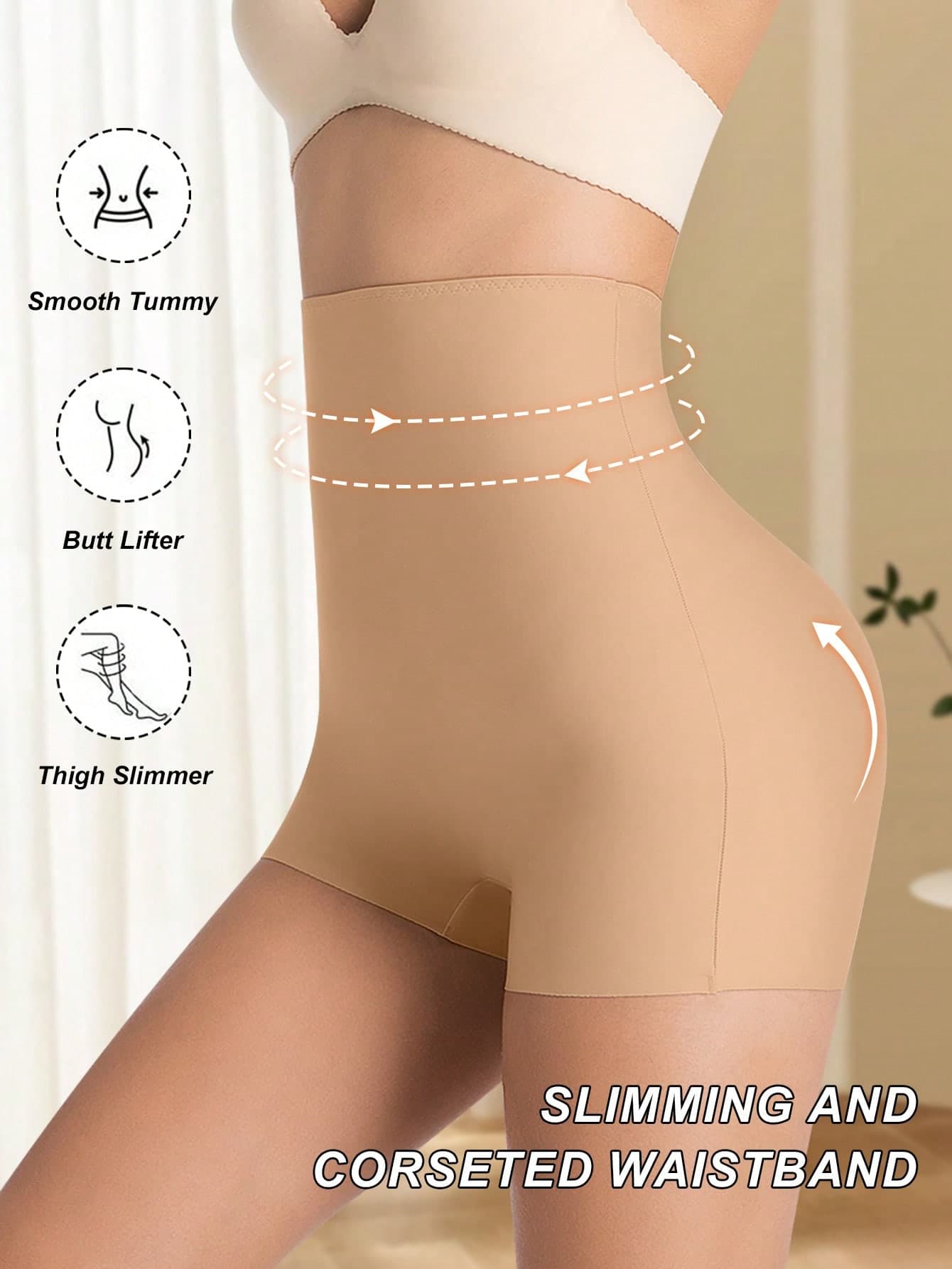 New Fashionable & Comfortable High Waist Shaping Seamless Slimming Underwear, Tummy Control Butt Lifting Shorts For Women