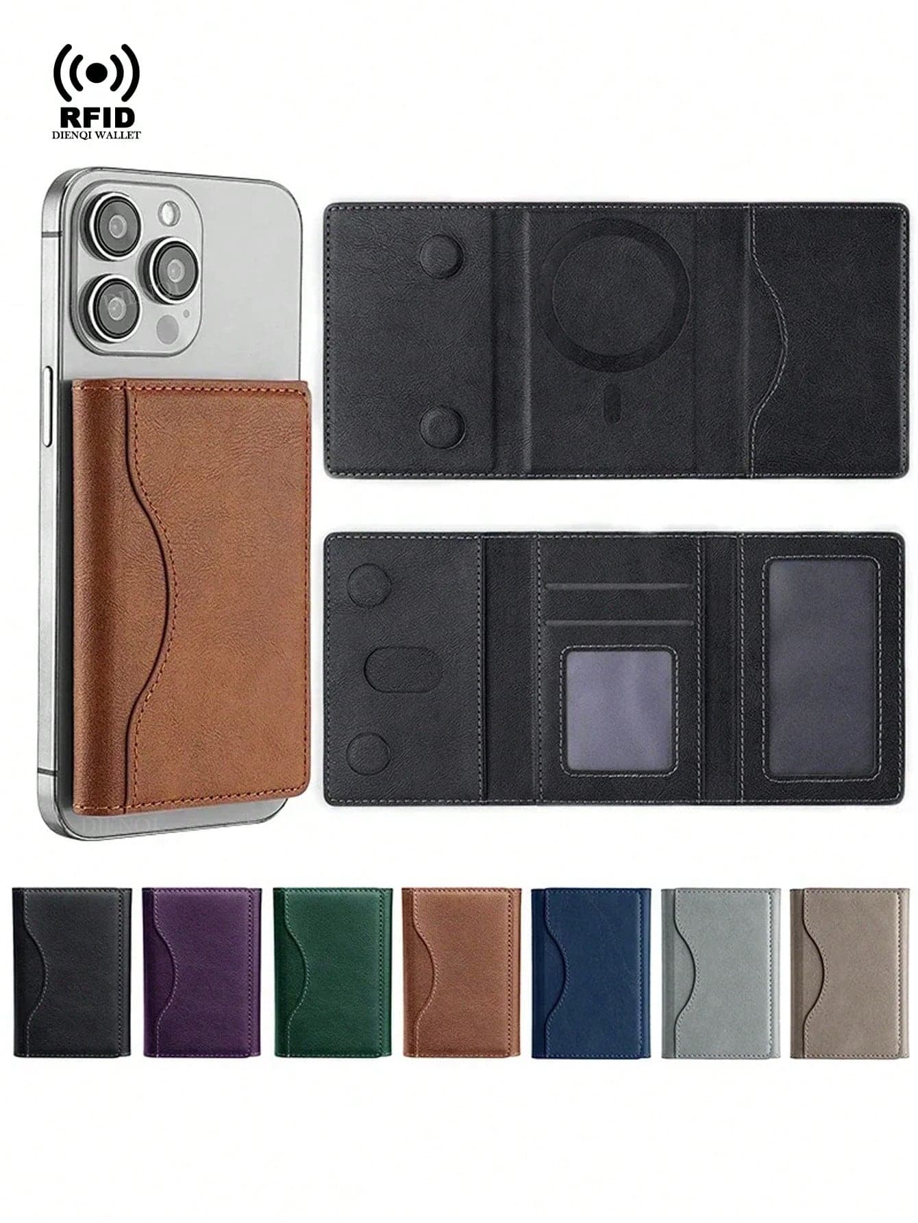 Mobile Phone Magsafe Wallet Magnetic Credit Card Holder Men Bank Id Cardholder Case Trifold Minimalist Wallet Portable Card Bag For IPhone 16 15 12 13 14 Pro Max Plus Mini Wallets, Phone Cardholder, Gift For Boyfriend, Girlfriend, Valentine's Day, Christmas Day