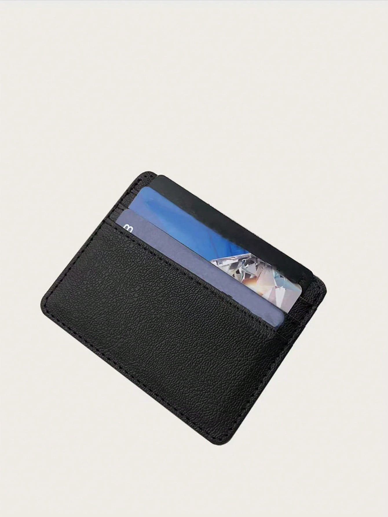 1pc Minimalist Wallet, Unisex Business/Credit Card/ID Holder, Ultra-Thin Compact Wallet, PU Leather Card Case