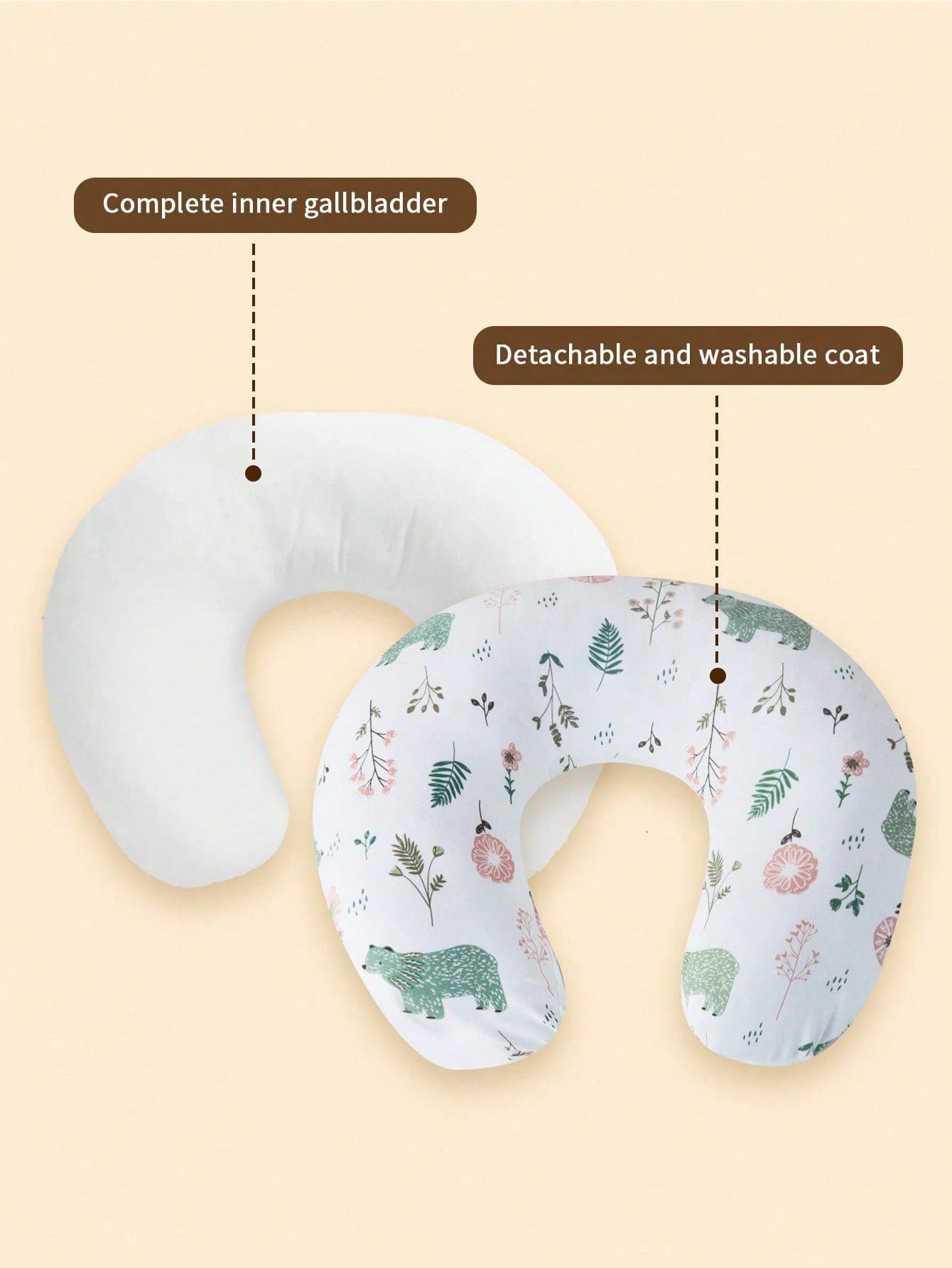 1pc Maternity Nursing Pillow, Pregnancy Companion, Easier Breastfeeding, Soft Support, Relieves Waist & Back Pressure, Comfortable For Mom & Baby, Thoughtful Design Accompanies Every Precious Nursing Moment.