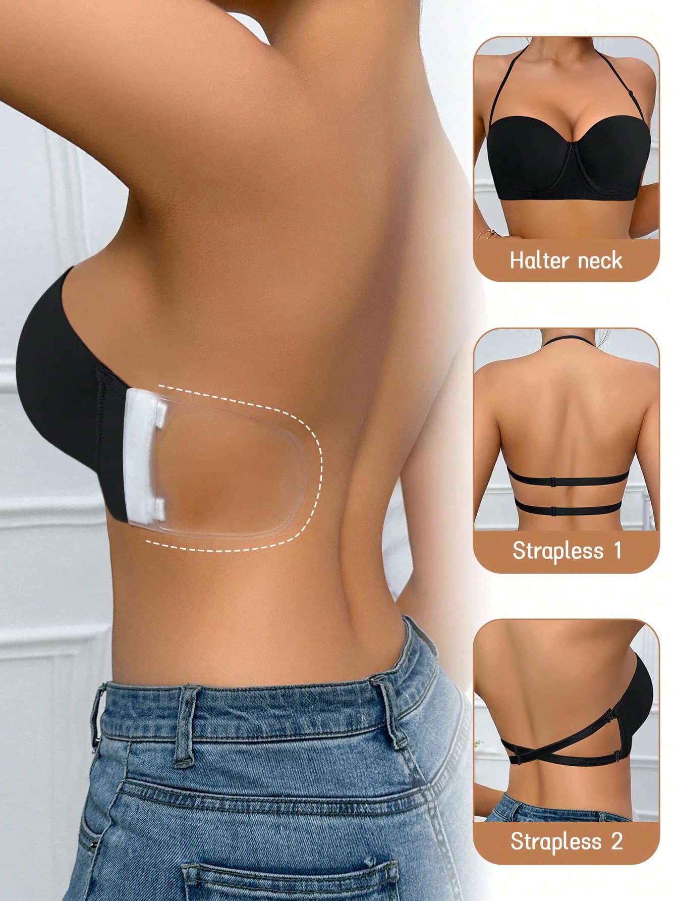 Peach Girl Beige Smooth Underwire Bra With Half Cup, Comfortable Women's Lingerie With Supportive Underwire And Stylish Back Design