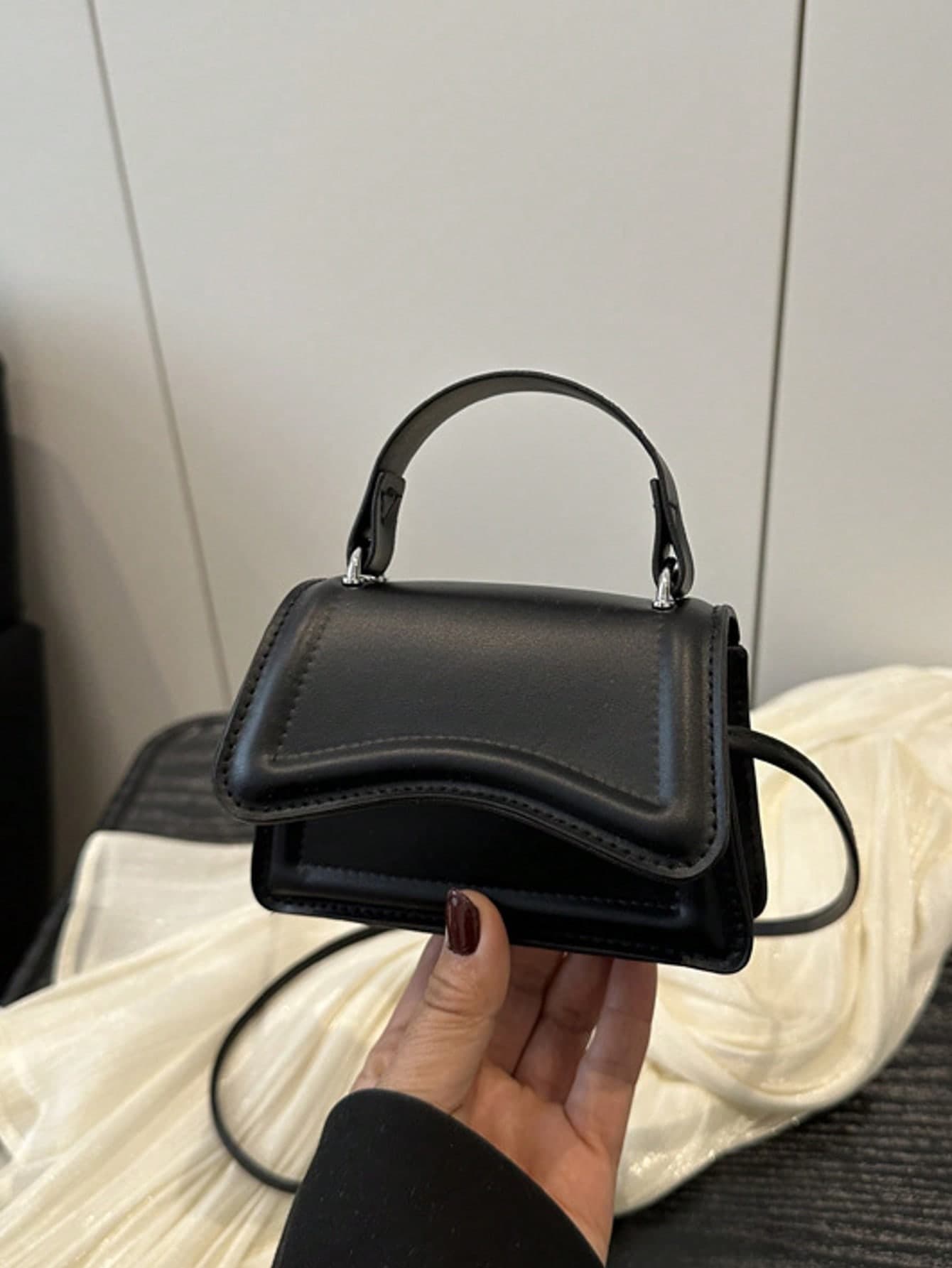 Mini Women's Handbag, Lightweight Portable Mini Tote Bag, New Summer 2025 Fashionable Flap Solid Color Small Bag, Shoulder Crossbody Bag