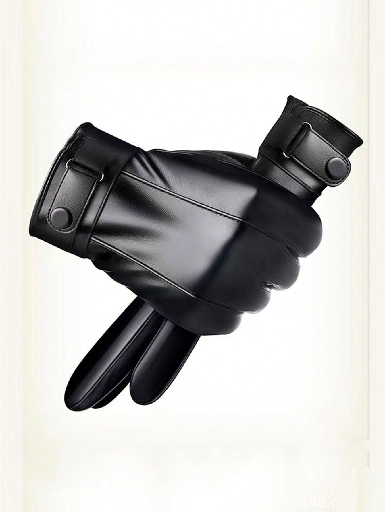 1pc Unisex Touch Screen Leather Gloves, Warm, Waterproof, Windproof, Thermal Lined, Suitable For Outdoor, Motorcycle Riding, Winter