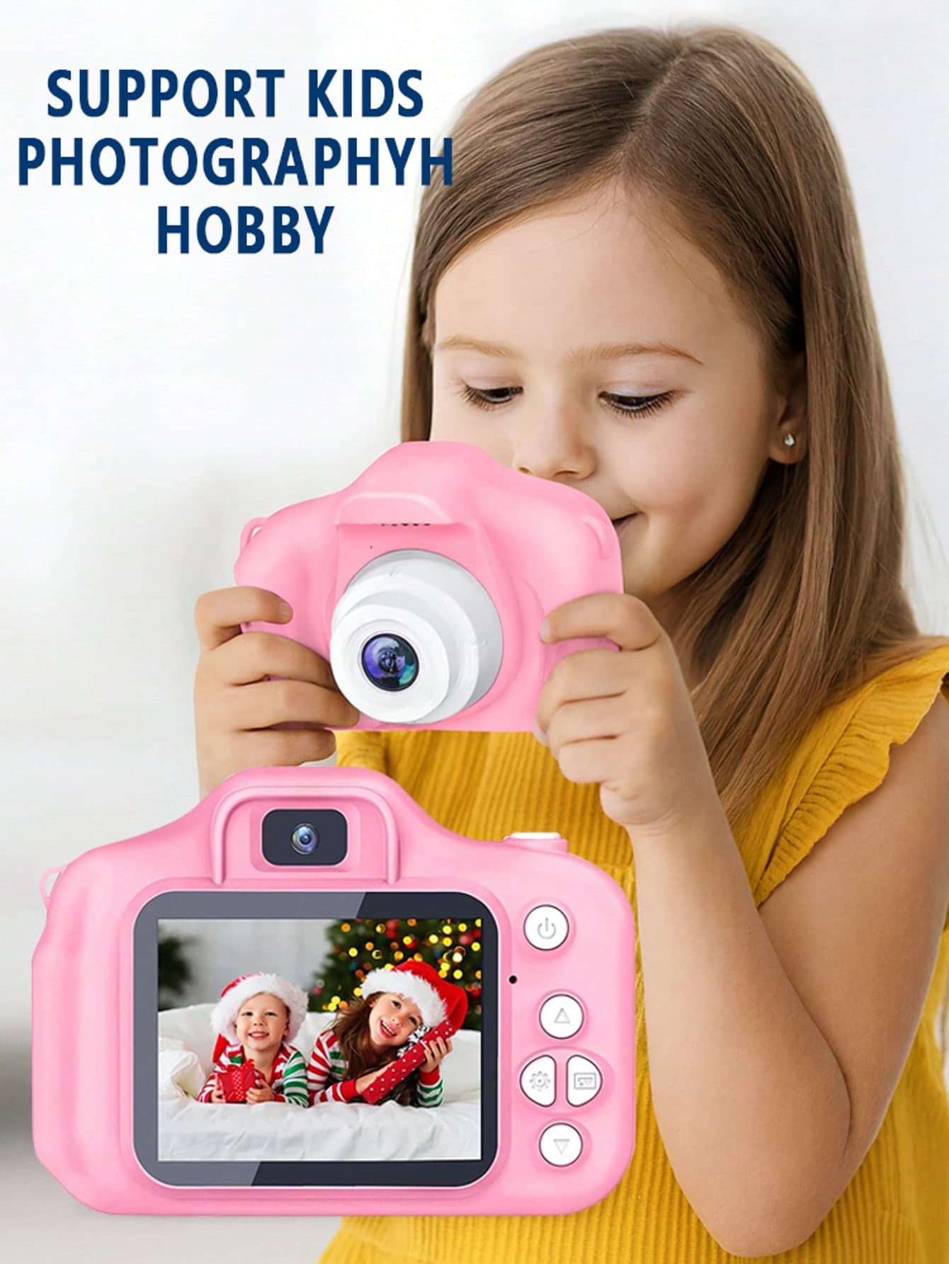 Kids Action Camera, Kids Video Recorder, Kids Camera, Toy Camera, Rechargeable Toy Camera, Suitable For Girls Birthday, Christmas And New Year Gifts