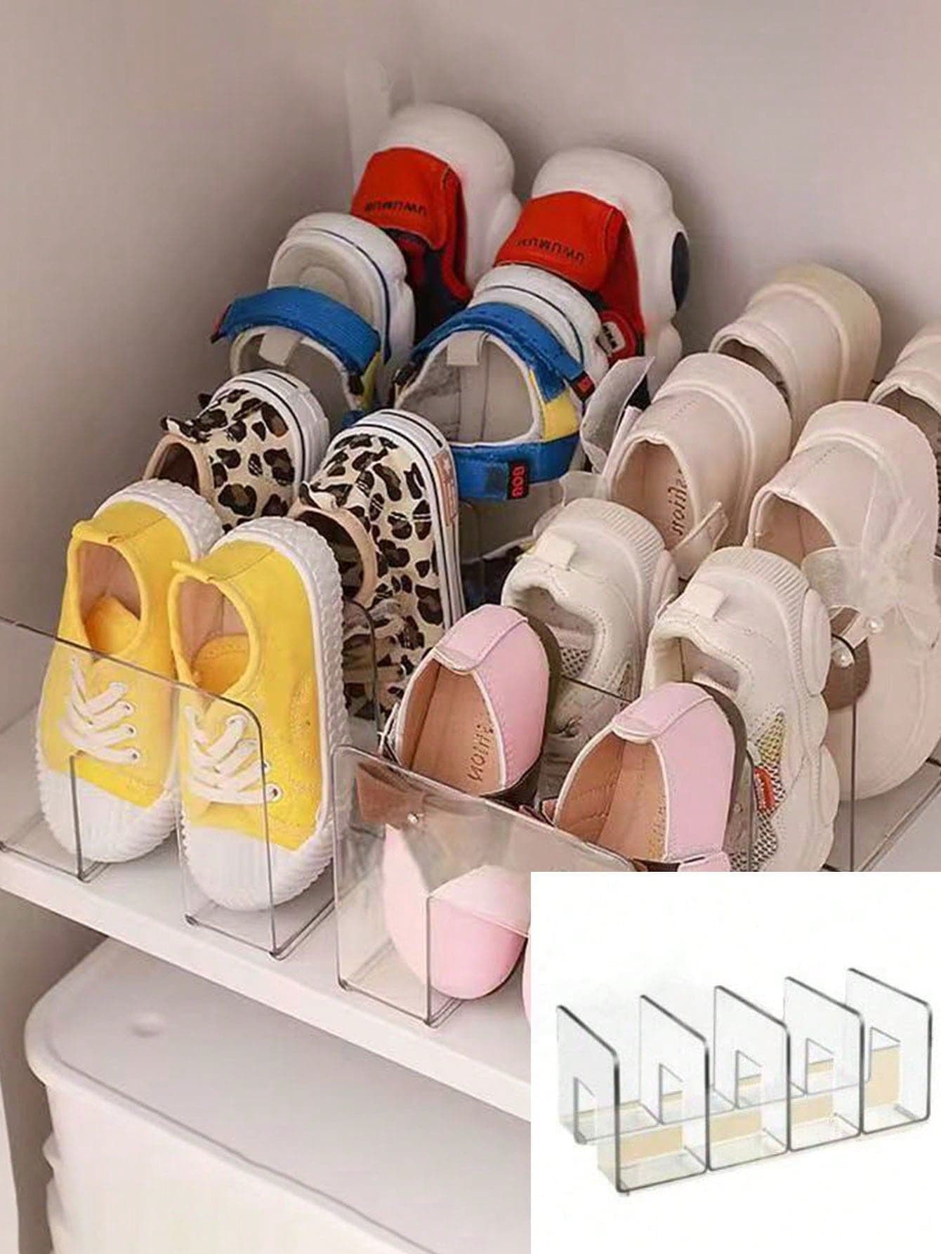 Children's Shoe Rack/Shoe Box, Pink And Transparent Color, Suitable For Infants And Toddlers, Made Of ABS Material, Solid Pink And Solid Transparent Color, Suitable For Nursery, Children's Room, Entrance Or Bathroom