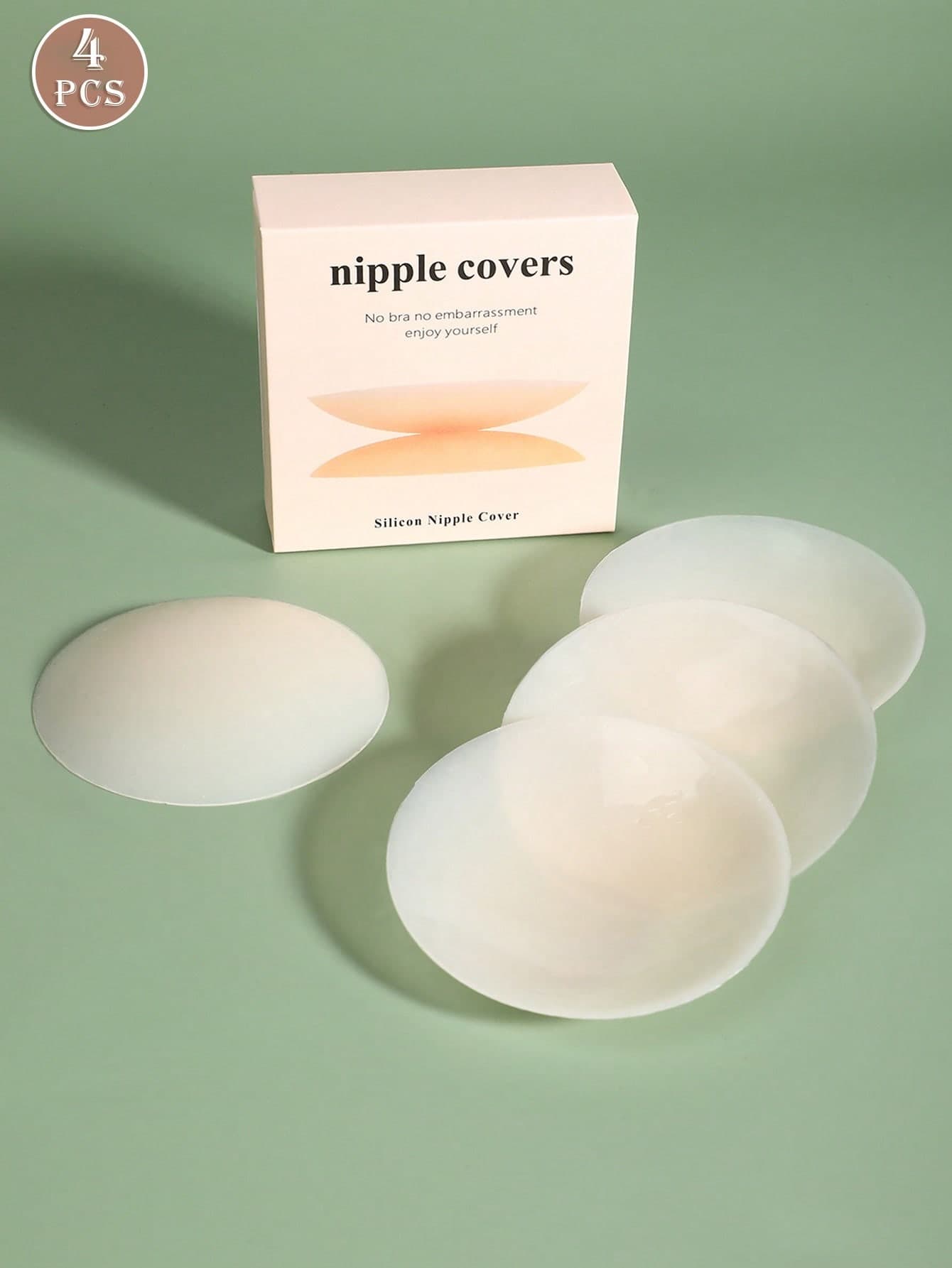 2/4pcs Ultra-Thin Reusable Nipple Covers With Gift Box, Portable Invisible Adhesive Breast Petals, Anti-Nipple Protrusion Pads, Lingerie Accessories, Suitable For Weddings