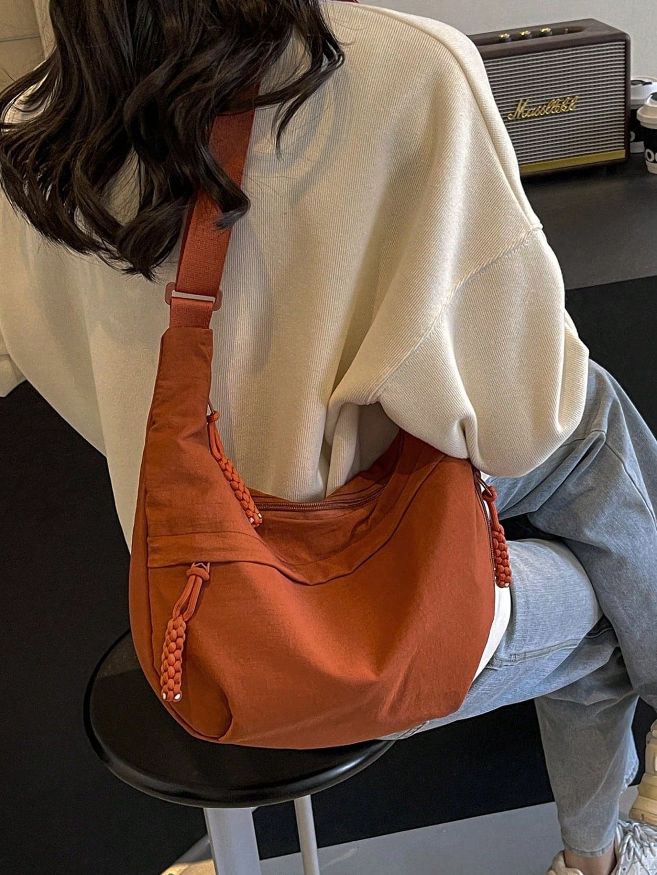 lulu kewen 1pc Fashion Colorful Nylon Waterproof Shoulder Bag, Minimalist Casual College Style Design, Wide Strap, Multi-Zipper Design, Suitable For Students, Women, Shopping, Travel, Vacation, Daily Use, Can Be Used As School Bag, Street Style, Sports Style, Travel Or Japanese Women's Bag. Unisex Sports Bag Crossbody Bag, Casual Dumpling Bag, Multi-Layer Shoulder Bag, Sports Style Men's Bag, College Style Women's Bag Hobo Bag, Solid Color Half-Moon Underarm Bag, Lightweight Foldable Crossbody Bag,