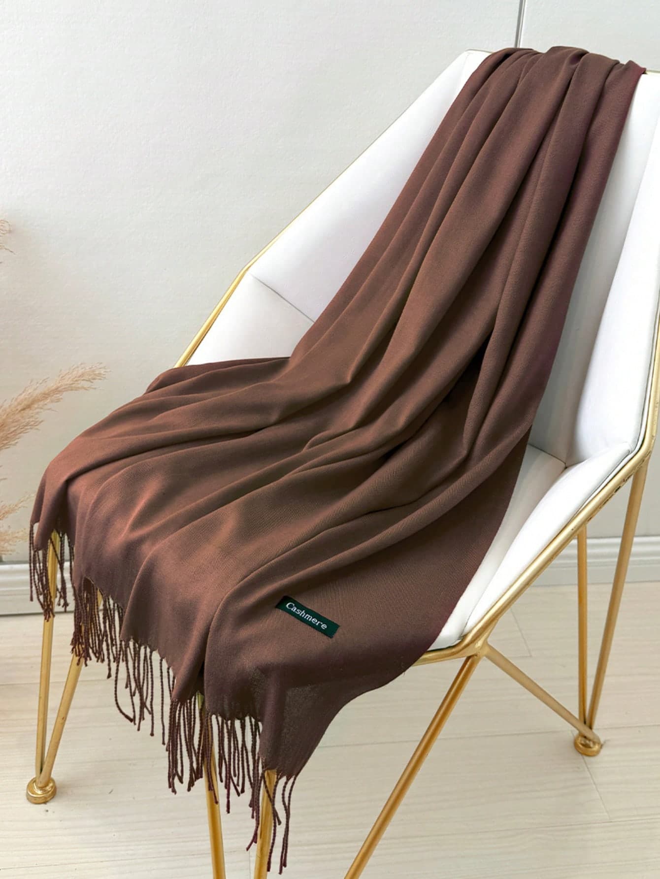 1pc Outdoor Classic Solid Color Shawl, 120g Unisex Thin Fringe Shawl, For Air-Conditioned Room, Oversized Scarf Thin Solid Color Muslim Headscarf, Available In Red, Maroon, Black, White, Beige