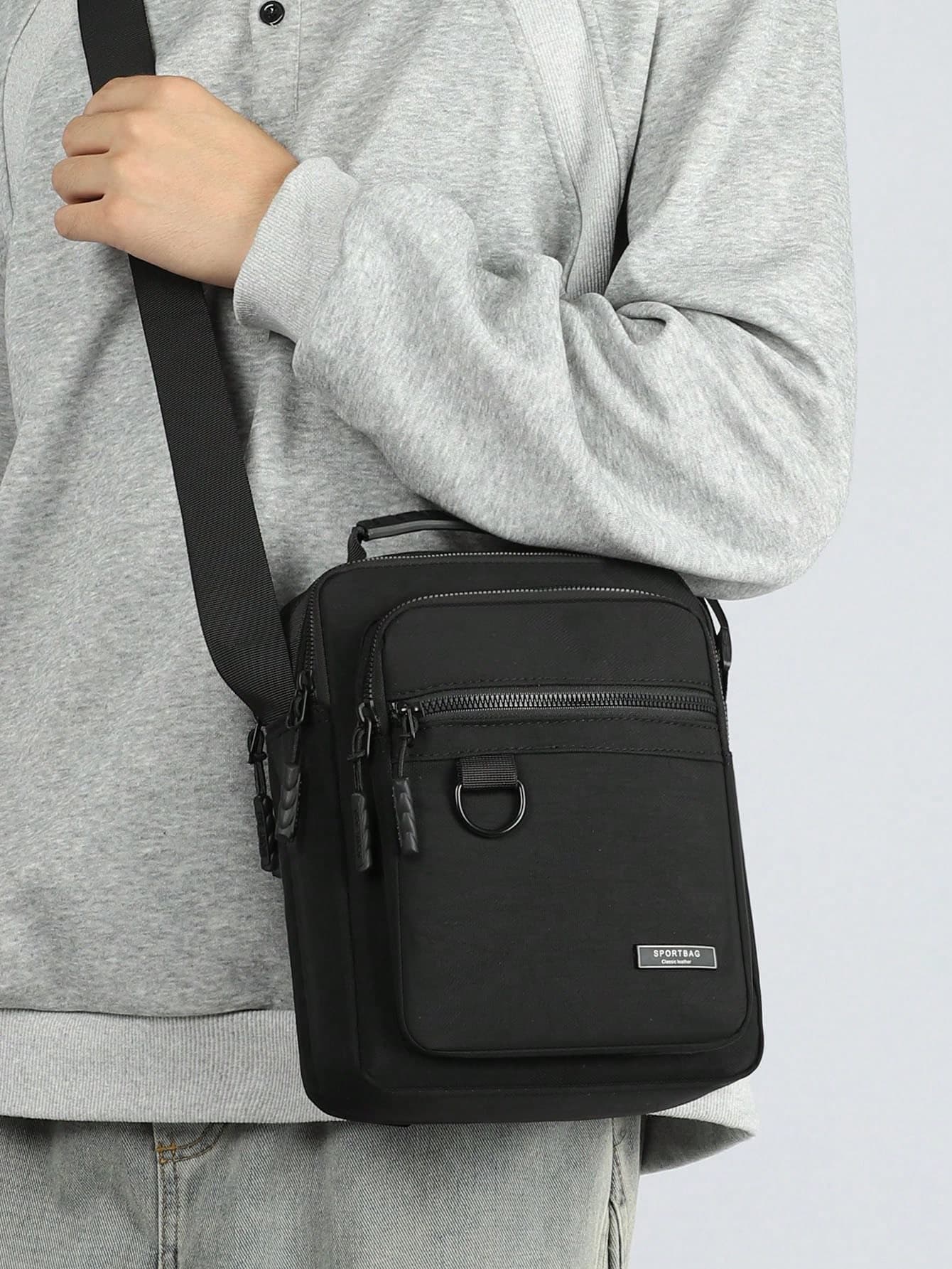 Men's Oxford Cloth Shoulder Bag, Crossbody Bag, Suitable For Travel, Commuting, Simple, Personalized, Fashion, Sports, Retro, Business, Unisex, Handsome, College, Punk, Waterproof, Scratch-Resistant, Durable, Multi-Functional, Multi-Compartment, Classified Storage, Multi-Layer Crossbody Bag, Men, Students, Christmas, Halloween, Valentine's Day, Father's Day, Gift For Boyfriend, Gift For Friend, Gift For Father