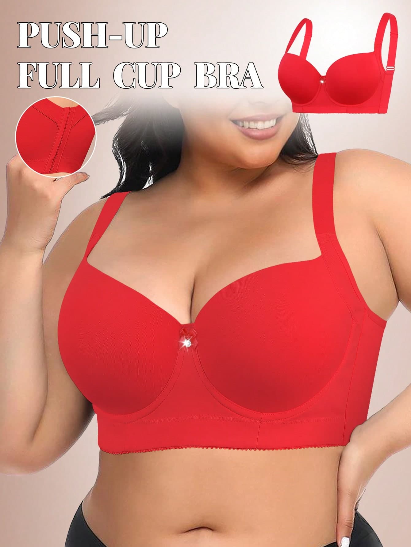 mimilemon Plus Size Seamless Black Smooth Minimalist Padded Bra For Women