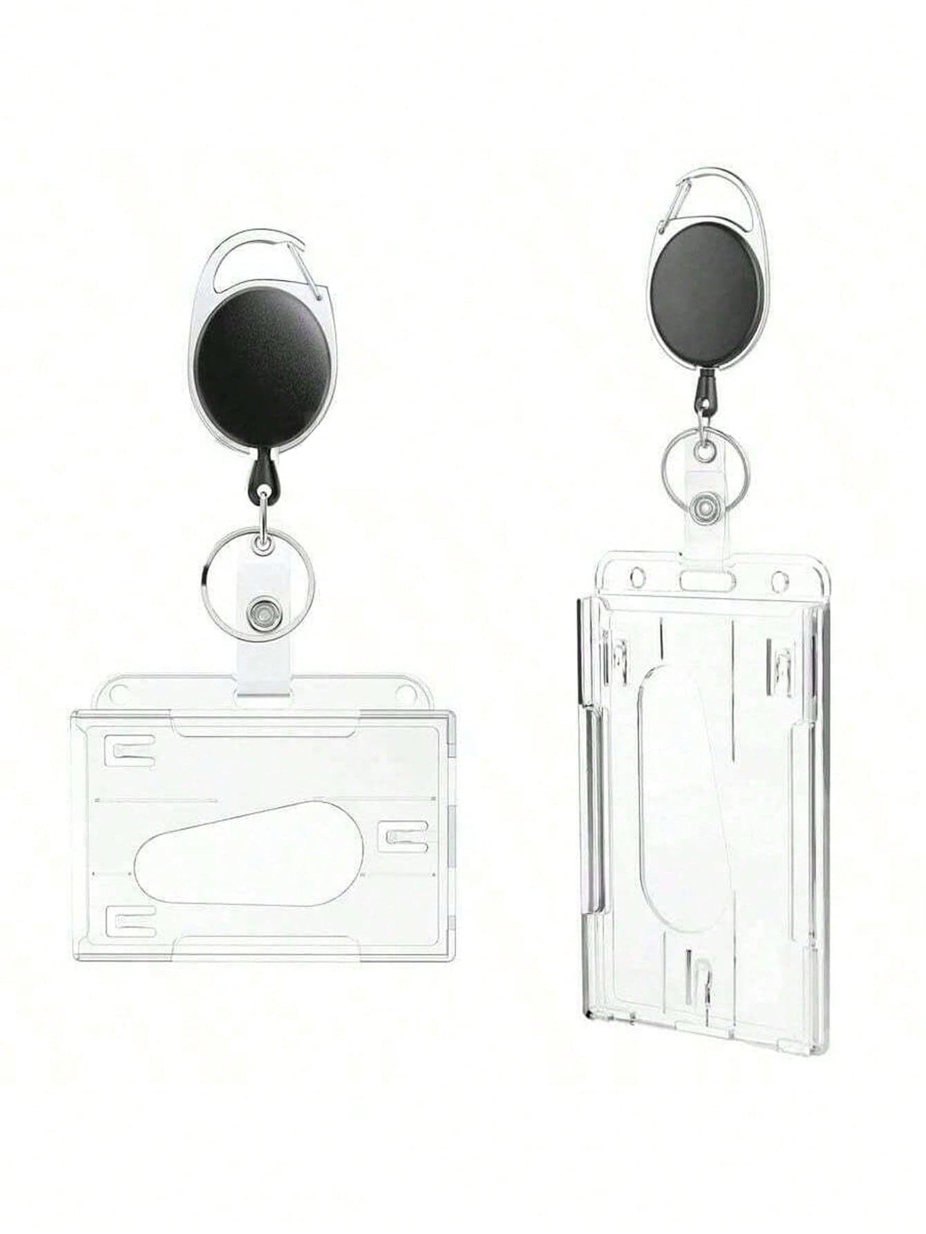 Hard PC Plastic Transparent ID Card Holder - Waterproof And Wear-Resistant, With Retractable Clip | Suitable For Medical Cards, Social Security Cards And Various ID Cards | Suitable For Daily Use, Office And Outdoor Activities | Suitable For Workers, Nurses, Doctors, Maintenance Personnel, Hospital/Office Staff, Security Guards, Teachers, Students, Cleaners, Factory Workers, Employees, Drivers And Outdoor Enthusiasts