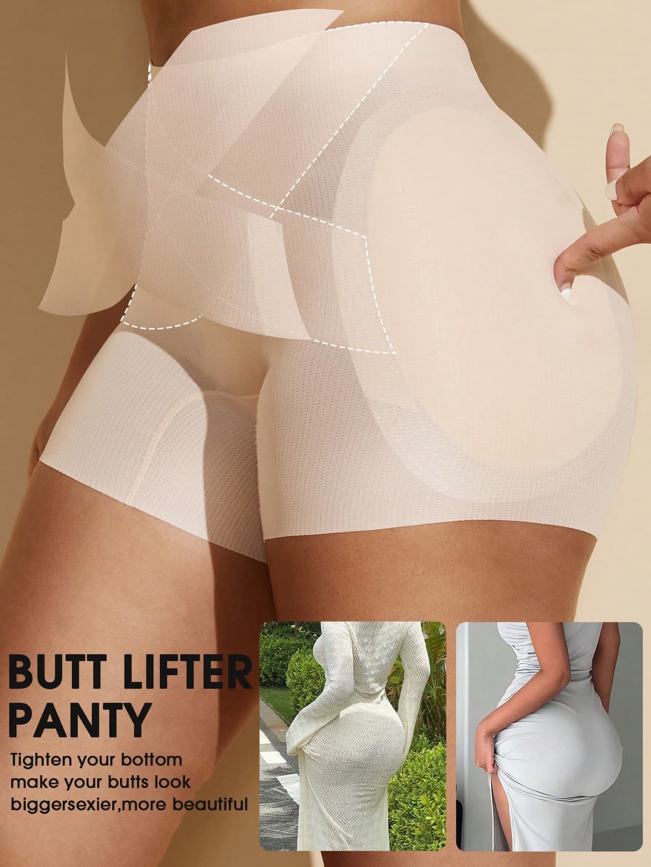 Women's Butt Lifting Shapewear Shorts With Removable Padded Buttocks, Enhances Curves And Provides Better Lifting Effect