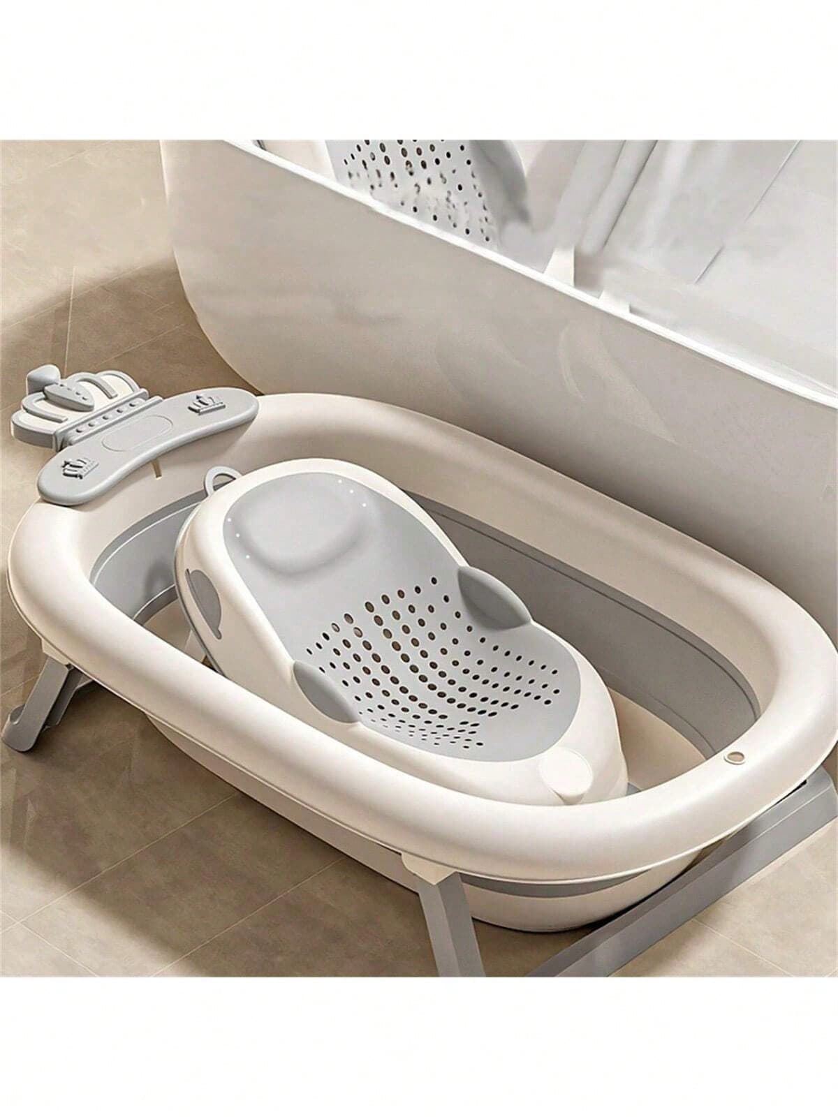 1PC Baby Bath Support Frame Newborn Bathtub Support Frame Foldable Bath Bed Non-Slip Spine Protection Baby Bath Tray