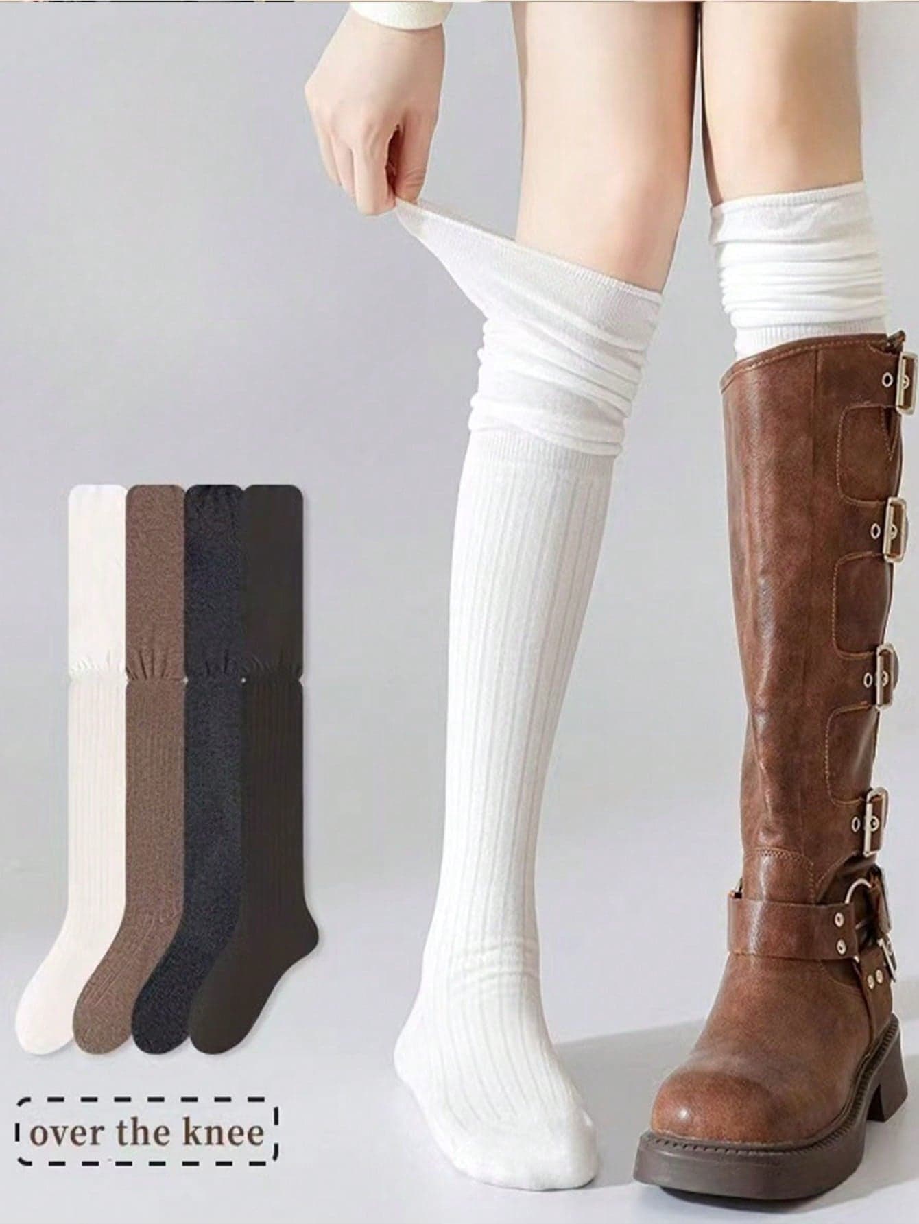 1/2/3 Pairs Women Over,The,Knee Socks, Thin Knee,High Stockings For Spring, Summer, Autumn, Suitable For Pregnant Women, Non,Slip, Long Socks To Pair With Tall Boots And JK Skirts, Y2K Style, Cozy Socks