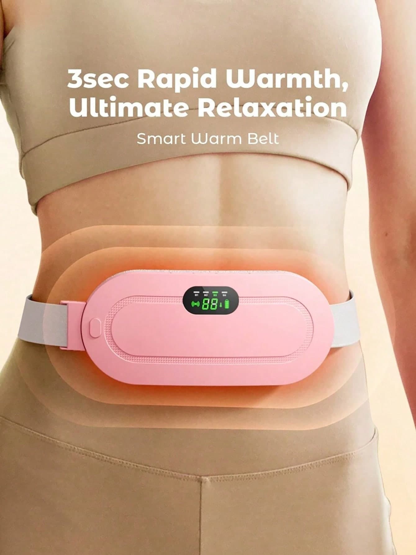 Menstrual Heating Pad, Cycle Heating Pad For Cramps,Female Menstrual Electric Belt, Hot Compress, Heating, Home Use, Vibrating Waist Massager, Rechargeable Model, Stomach Heating Pad, Halloween, Christmas For Valentine's Day Gifts
