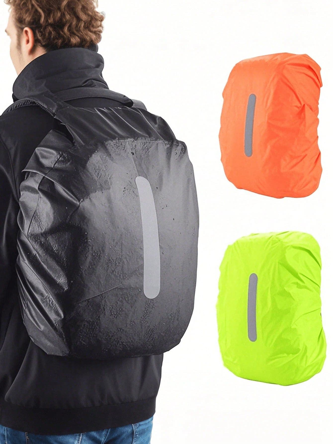 Waterproof Rain Cover For Backpack Reflective Rucksack Rain Cover Backpack Waterproof Bag With Reflective Strip Dust Raincover For Men And Women For Hiking Climbing Camping Traveling And Other Outdoor Activities Emergency Backpack Outdoor Essential