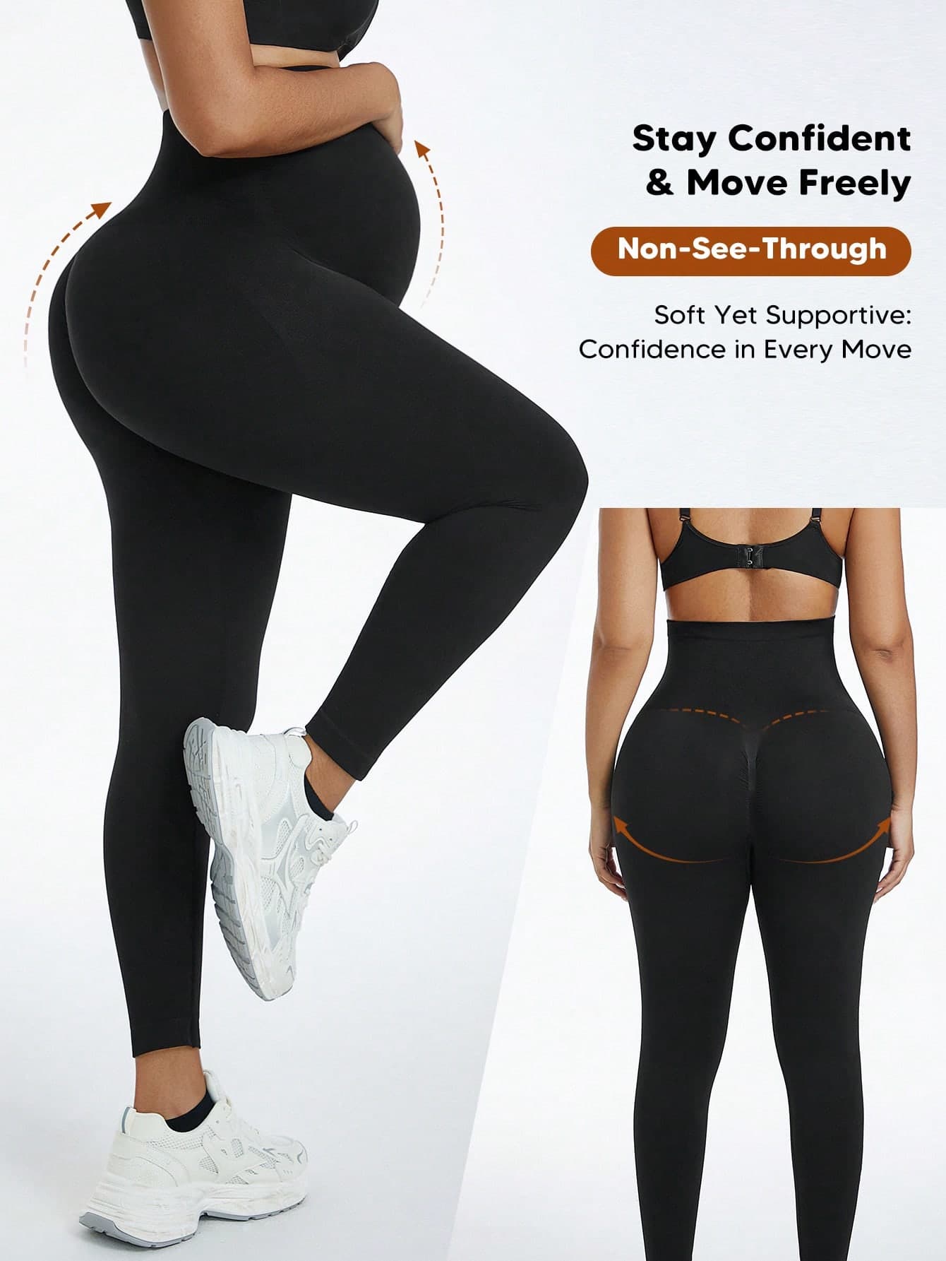 Maternity Yoga Pants, High Waist Lifting Shorts Elastic Belly Support Leggings Sports Black