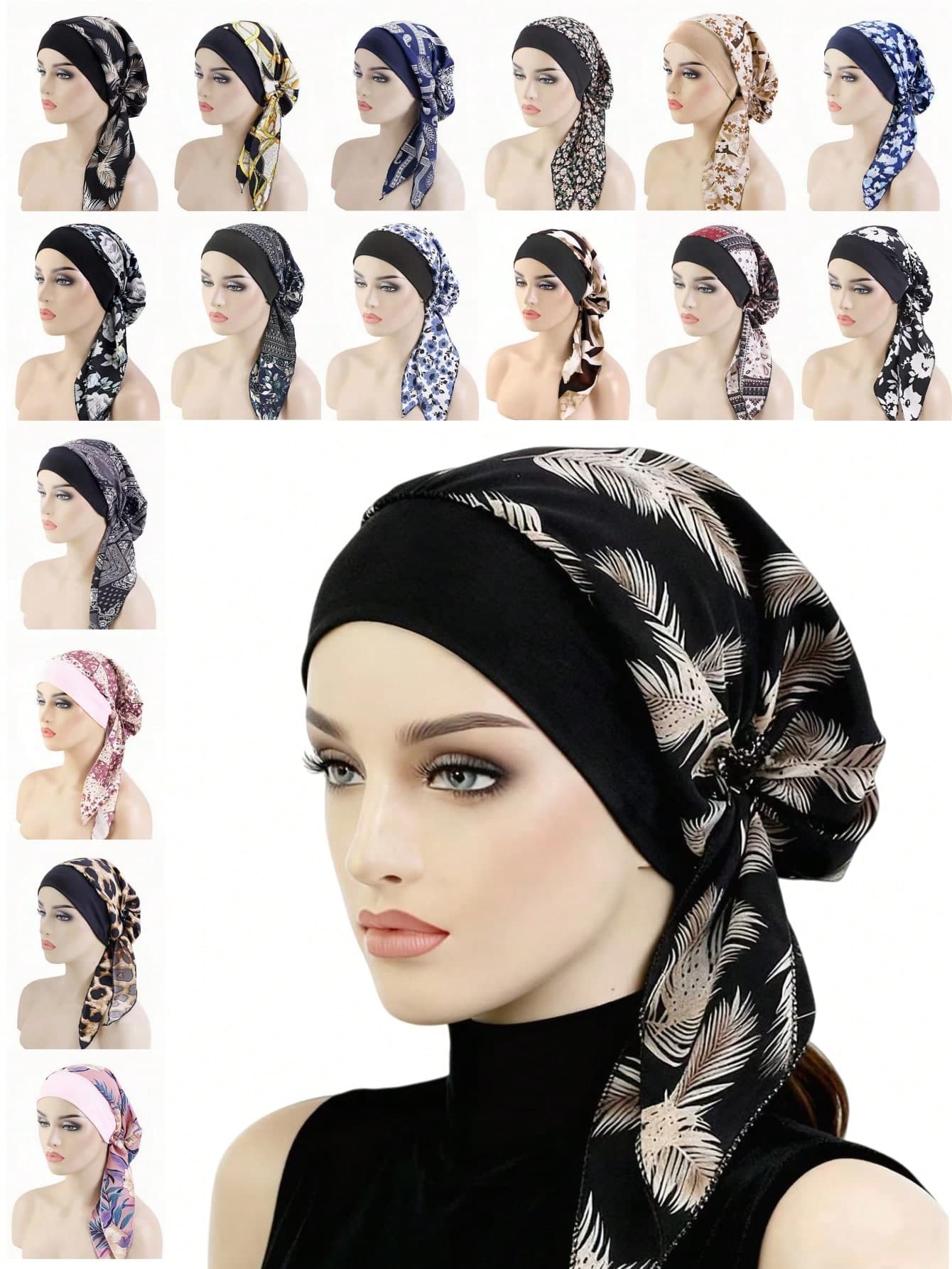 1pc Women's Vintage Printed Scarf, Made Of Elastic Milk Silk Fabric, Versatile Scarf/Head Wrap, Soft & Skin-Friendly, Elastic & Adjustable, Suitable For Home, Outings, And Leisure Wear Sleep Bonnet