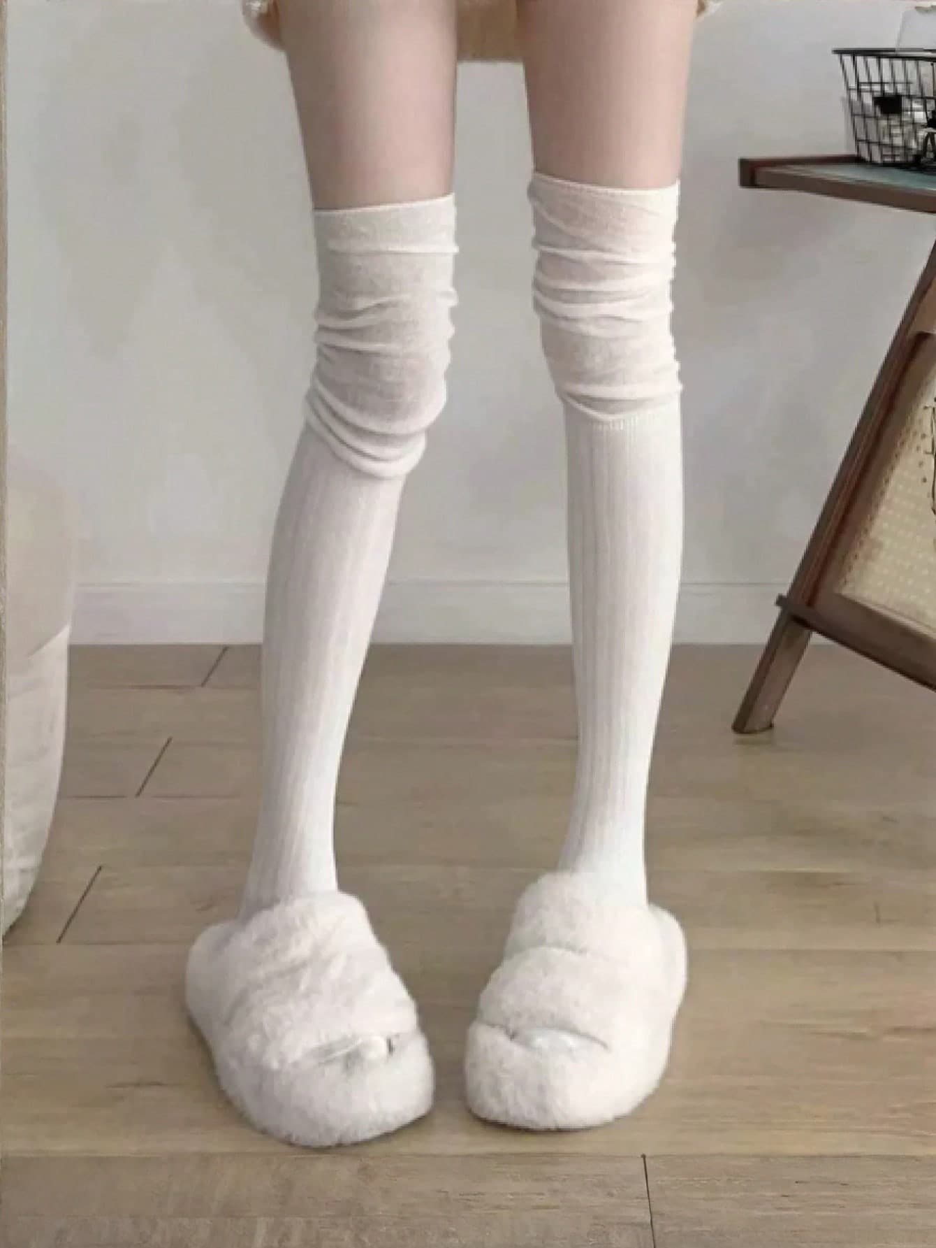 1/2/3/5 Pairs Women's Knee-High Socks - Elastic Thin Long Solid Color Stockings, Long Tube Socks, All-Season, Suitable For Outdoor Casual - Transparent Socks, Shoes, Boots, Over-The-Knee Boots, Loose Socks, Office Casual Wear, Sandals, White Socks, Women's Office Casual Wear, Socks > Transparent, Summer Boots, Over-The-Knee Boots, Knee-High Socks, Leg Warmers, Summer Socks