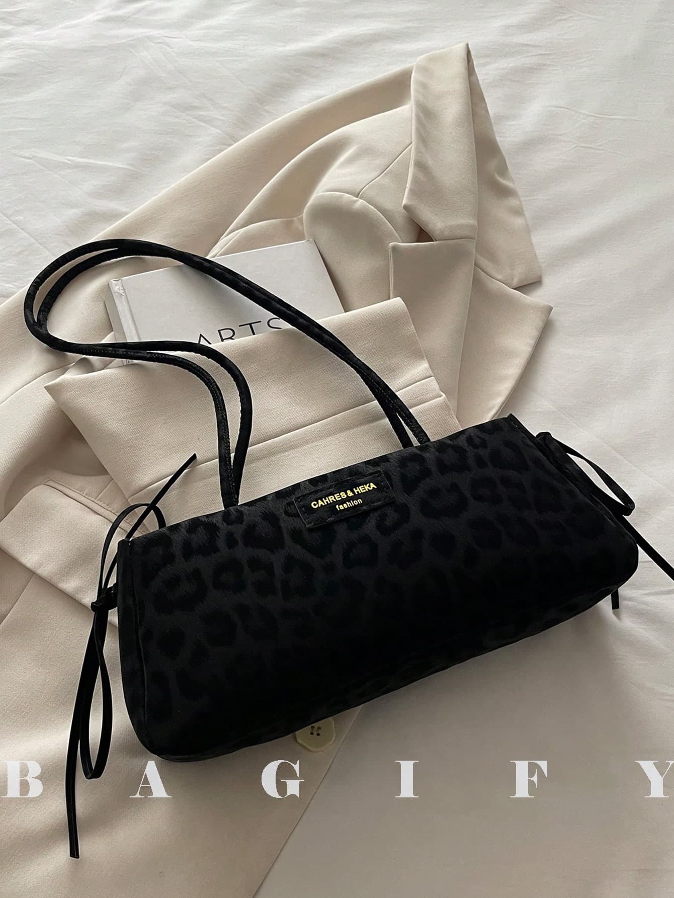 New Fashionable Leopard Print Handbag, Suitable For Parties, Outings, Vacations, Shopping And Daily Use, Can Store Coins, Phones