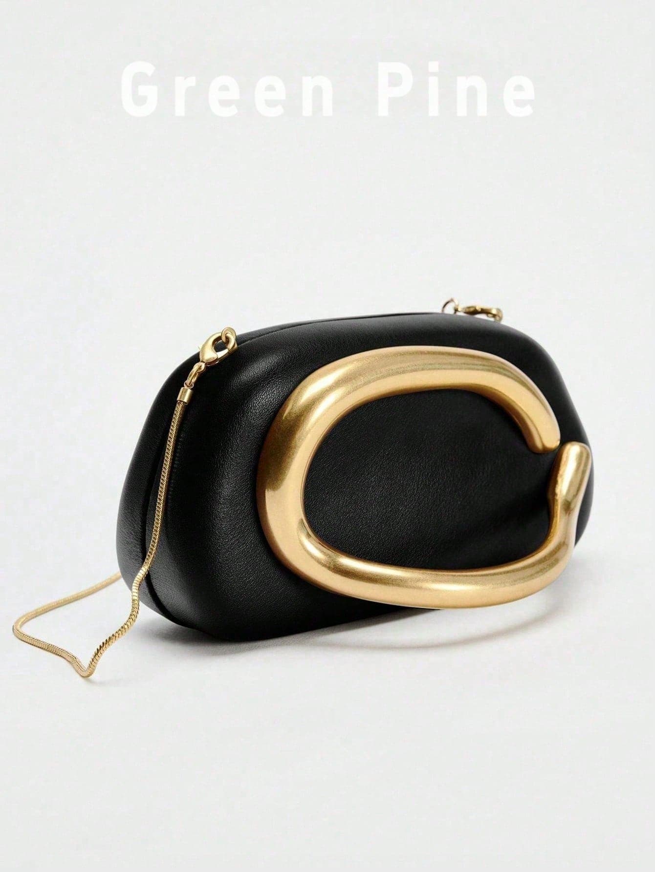 Solid Color PU Clutch Bag With Detachable Thin Chain, Convertible Crossbody Design, Stylish & Versatile, Ideal For Party And Dinner Outings