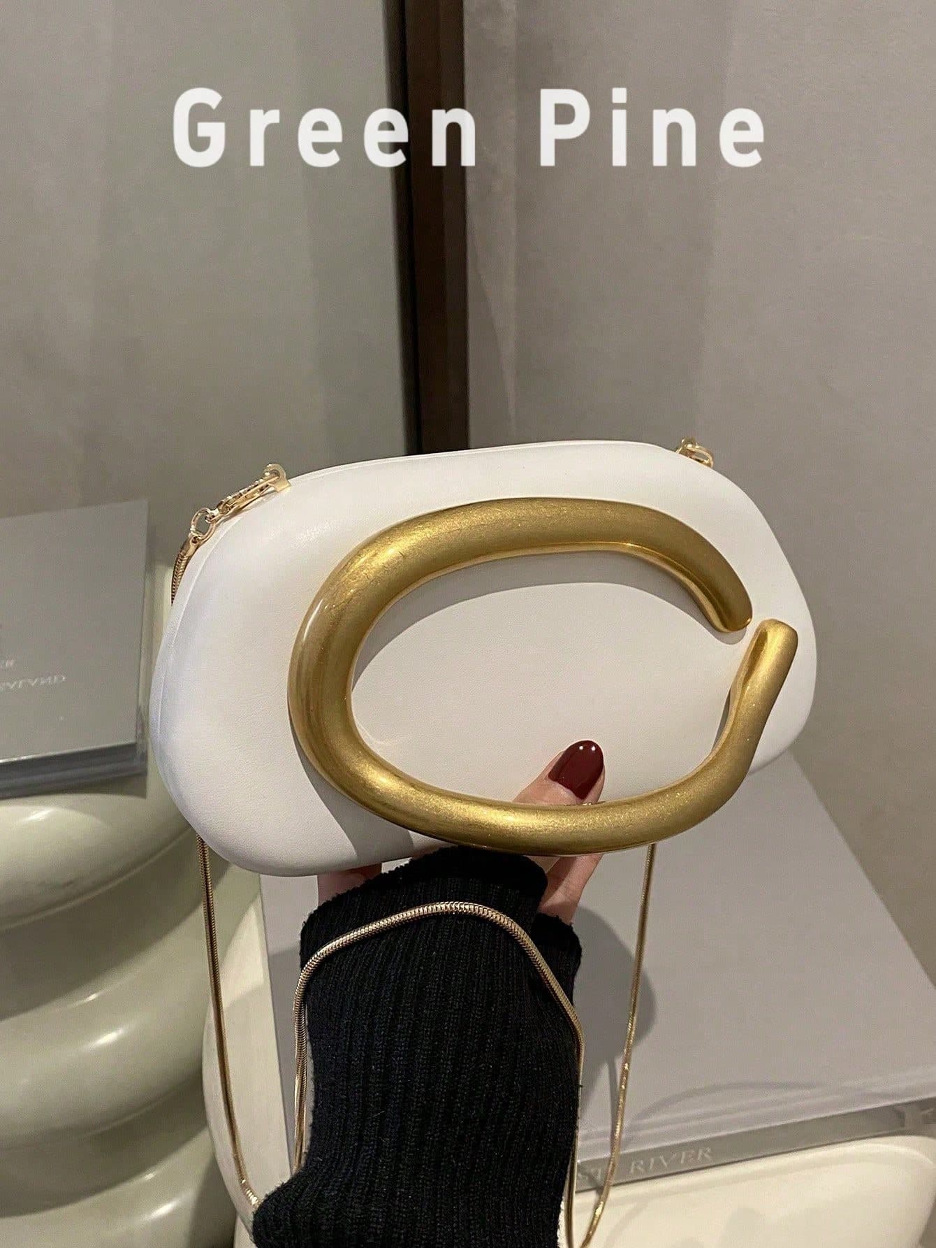 Solid Color PU Clutch Bag With Detachable Thin Chain, Convertible Crossbody Design, Stylish & Versatile, Ideal For Party And Dinner Outings