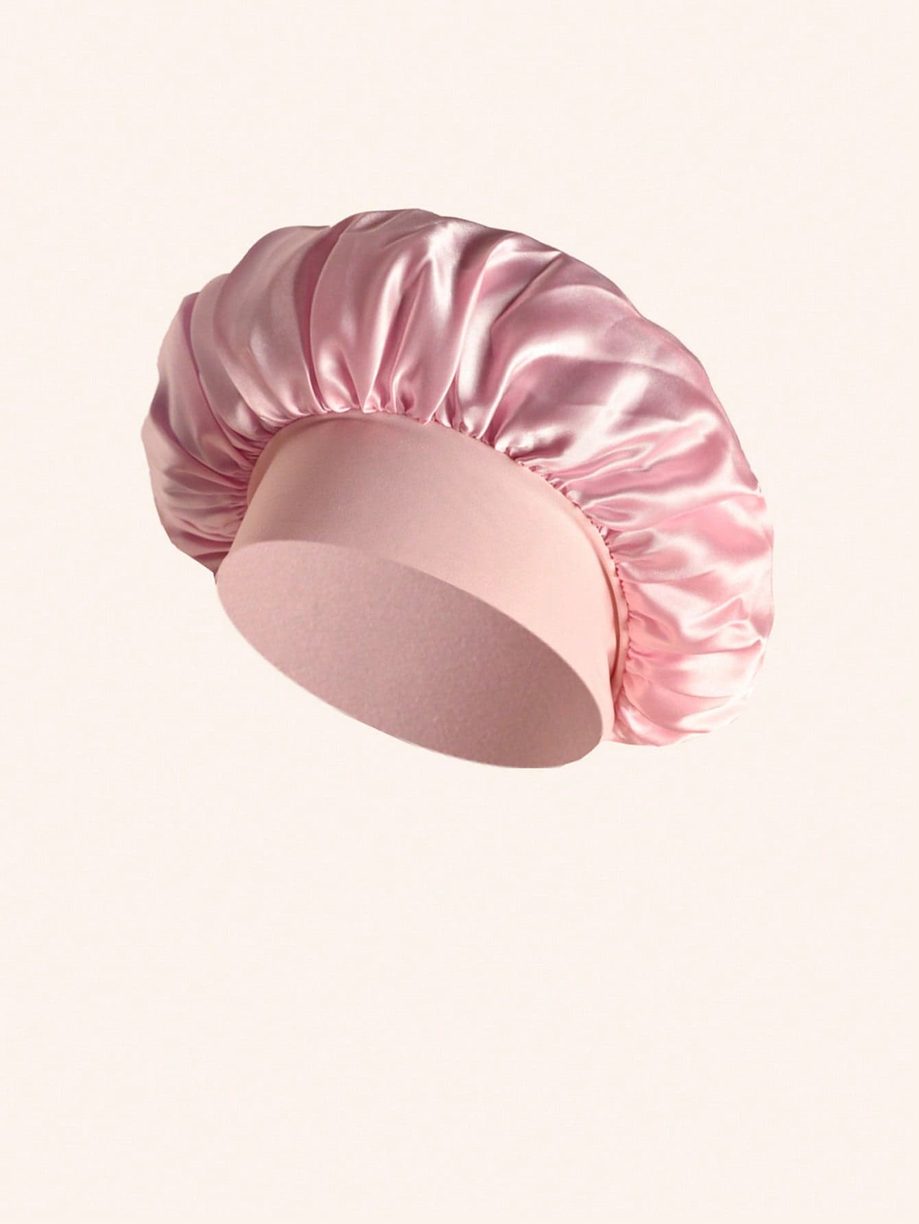 1pc Smooth Satin Wide Brim High Elasticity Hair Care Sleep Cap For Women, Suitable For Women With Thin Hair And Not Too Long Hair