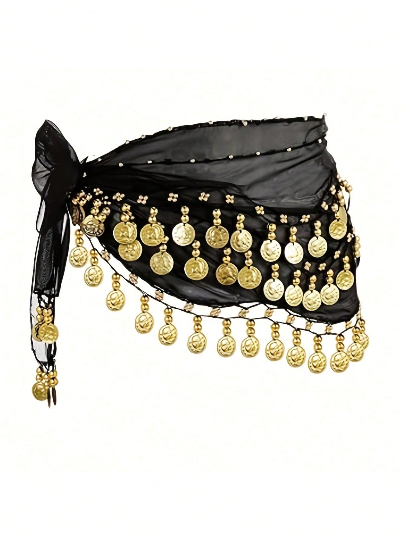 1pc Women's Belly Dance Coin Waist Chain, Dance Performance Waist Belt, Practice Outfit Coin Hip Scarf