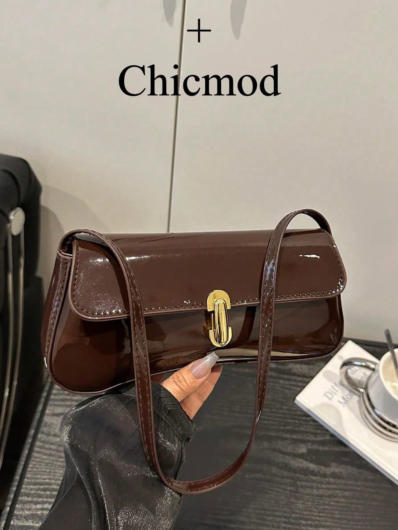 Vintage Faux Leather Flap Decor Shoulder Underarm Bag, Suitable For Dating, Outing, Gathering, Shopping, Wallet, Young Women, College Students, Beginners, Office Workers. Perfect For Office, University, Work, Business, Commute, Outdoor Activities, Travel And Outing