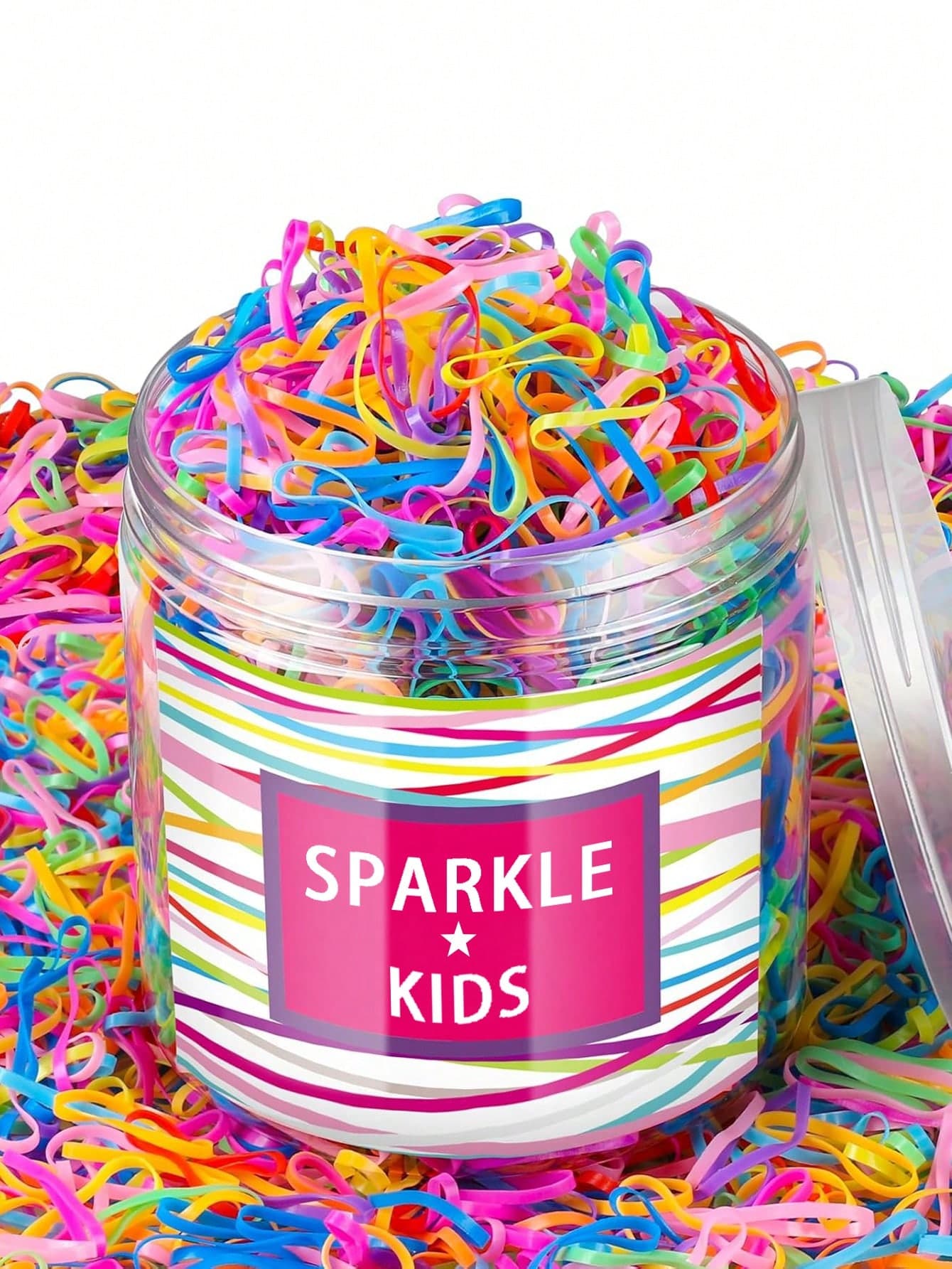 500/1500/3000pcs Random Color Disposable Small Hair Ties, Suitable For Little Girls, Elastic And Durable. Hair Ties With Rubber Rings For Girls