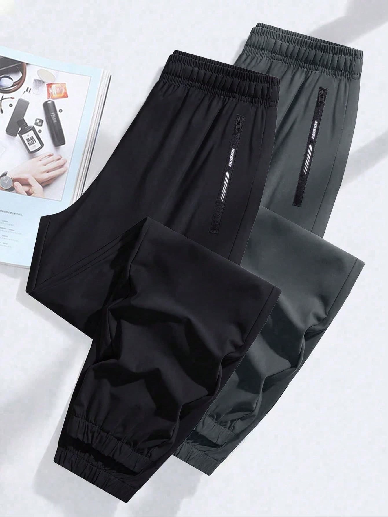 2pcs/Set Tween Boys' Party, Casual, Outdoor, Sports Drawstring Waist Pants, Versatile & Suitable For All Seasons