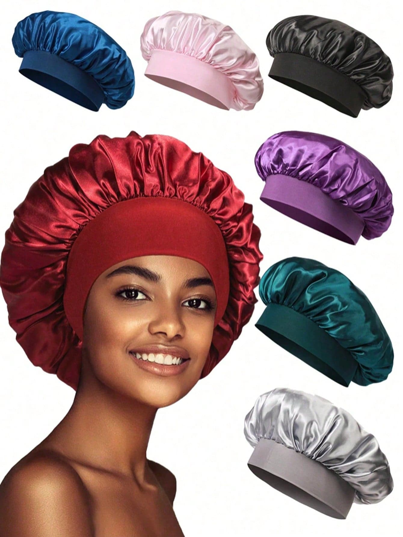 Satin-Lined Sleep Cap, Mulberry Silk Sleep Cap, Luxurious Satin Silk Sleep Cap - Adjustable Drawstring, Comfortable Fit, Satin-Lined Hair Protection, Suitable For Natural Curly Hair, Applicable For Makeup, Cooking, Sleeping, Salon Towels, Hotel Spa, Home Goods, Towels, Skincare