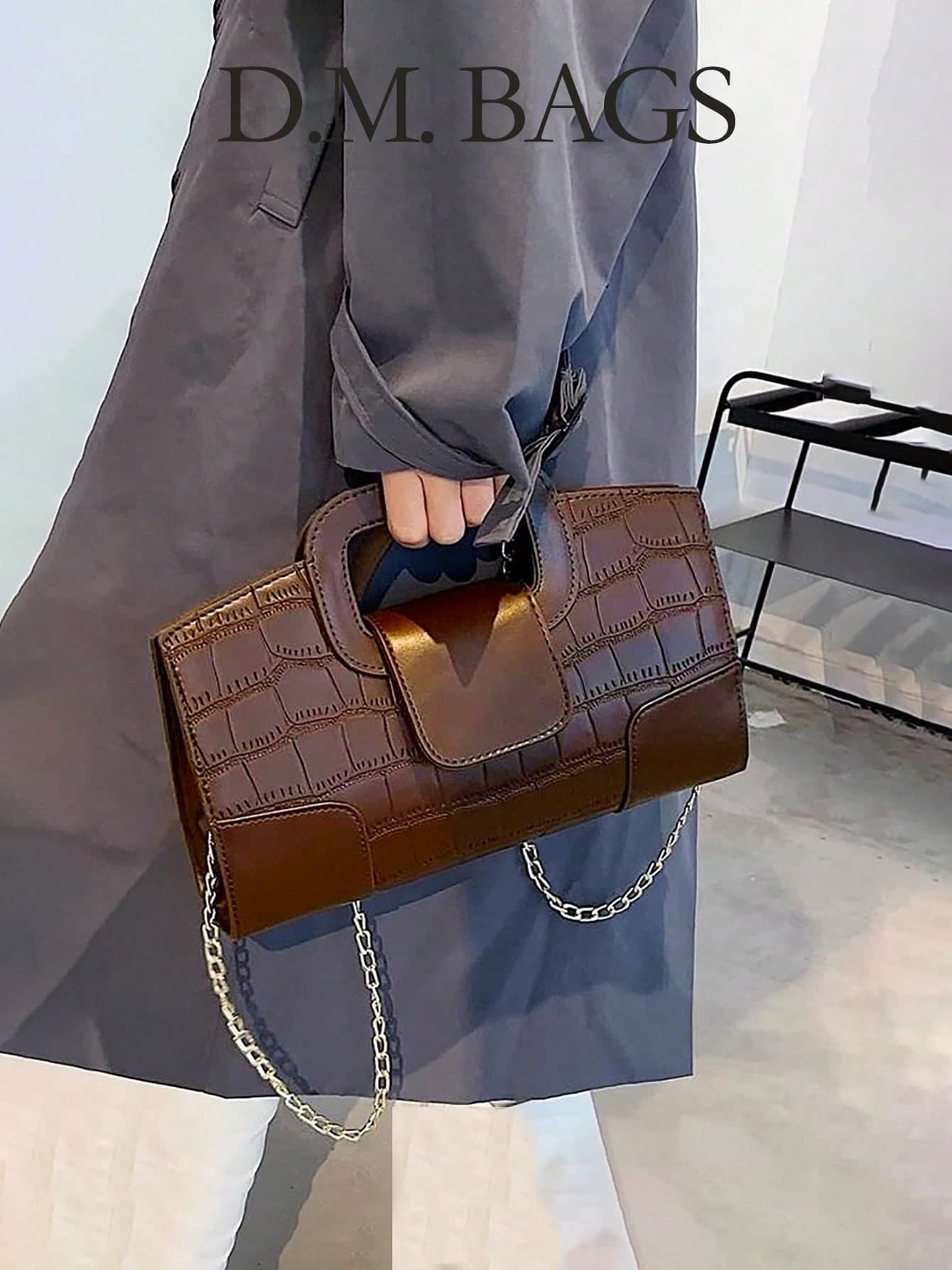 This Bag Is Made Of Randomly Cut PU Crocodile-Patterned Material, And Is A Multi-Purpose Bag For Women That Can Be Used As A Crossbody Bag, Handbag, Shoulder Bag, Party Clutch, Wallet, Etc. Suitable For Evening Galas, Parties, Casual Occasions, Shopping, And More.