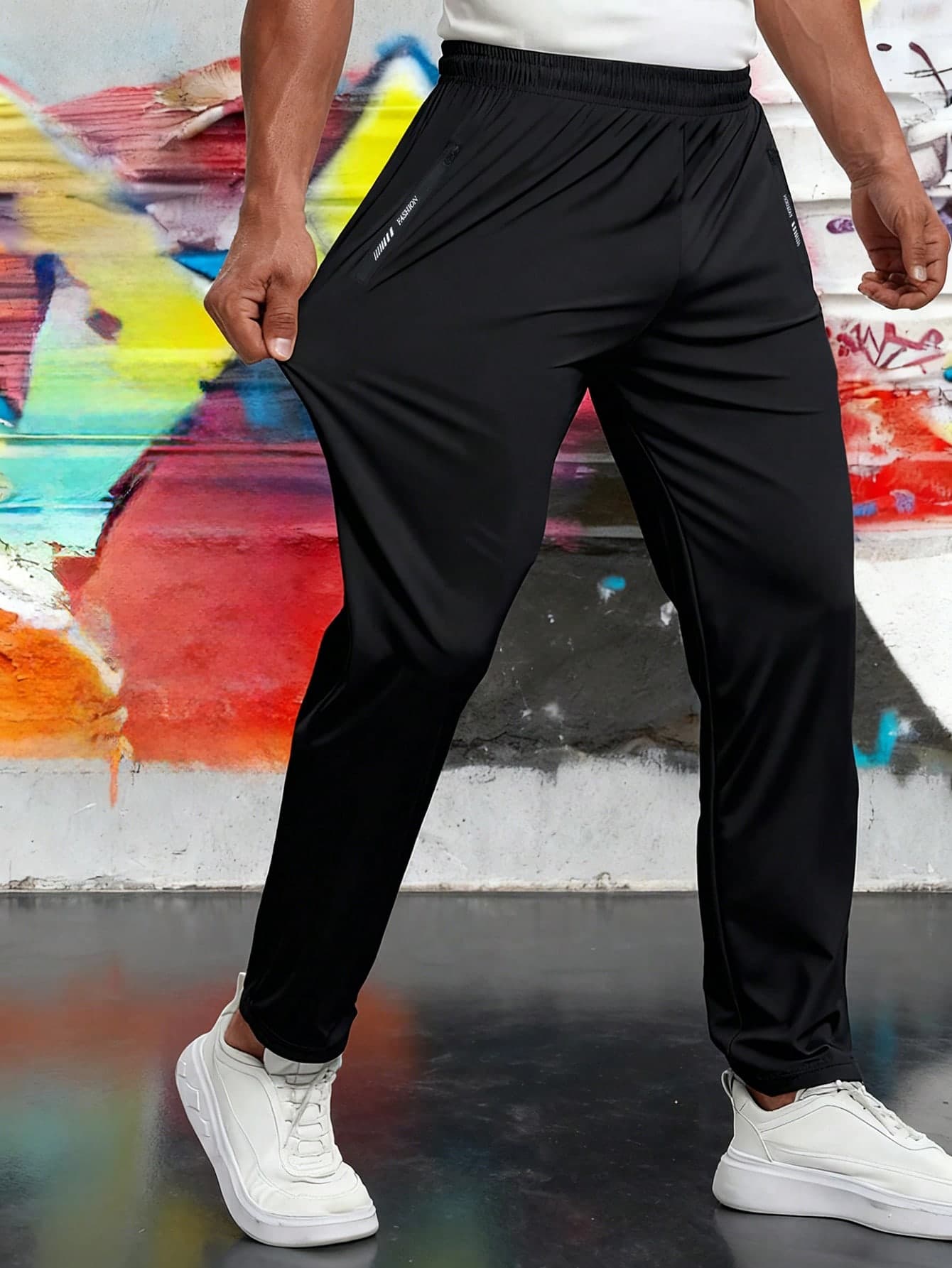 1pc Teen Boys Outdoor Exercise Sports Casual Elastic Waist Jogger Pants, Spring/Autumn
