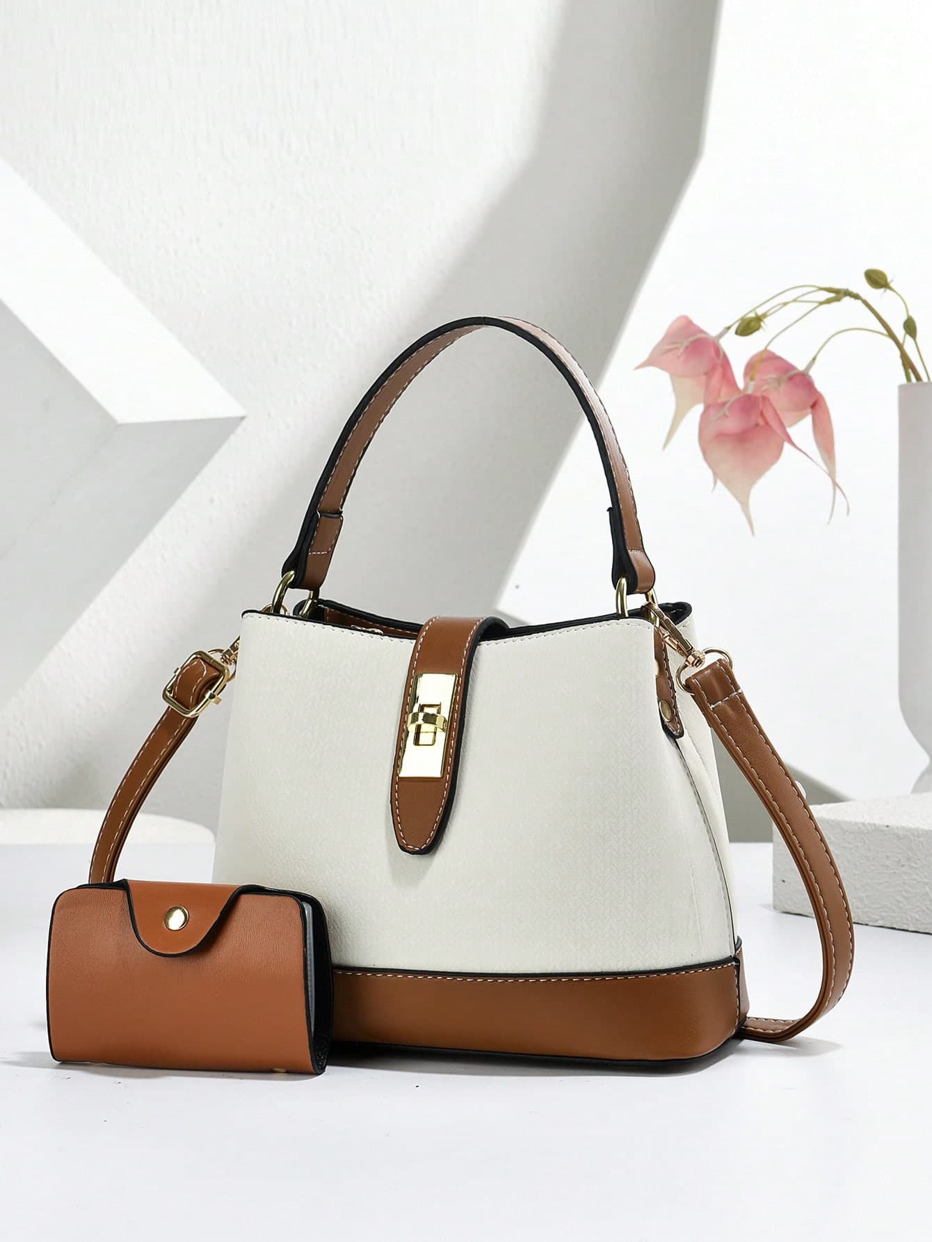 2026 New Large Capacity Fashion Versatile Women Bucket Bag Set, Minimalist Chic Two Pieces Casual Elegant Shoulder Crossbody Handbag For Outdoor