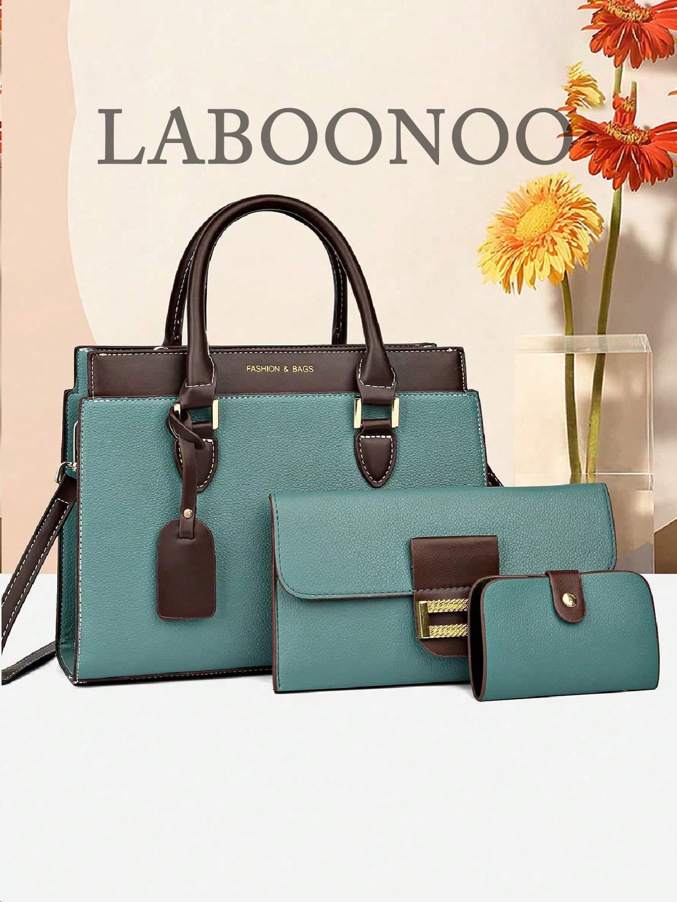 3pcs/Set Multicolor Plaid PU Leather Tote Shoulder Handbag, Fashion Versatile Large Capacity Elegant Middle-Aged Women Bag Set, Suitable For Daily Outings