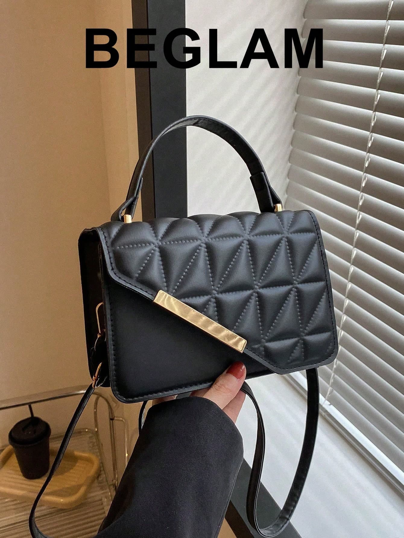 Fashionable Mini Plaid Pressed Design Handbag With Adjustable Shoulder Strap And Pu Flip Cover Material, Perfect For Women On The Go, Shopping, Dating, Party, And As A Gift