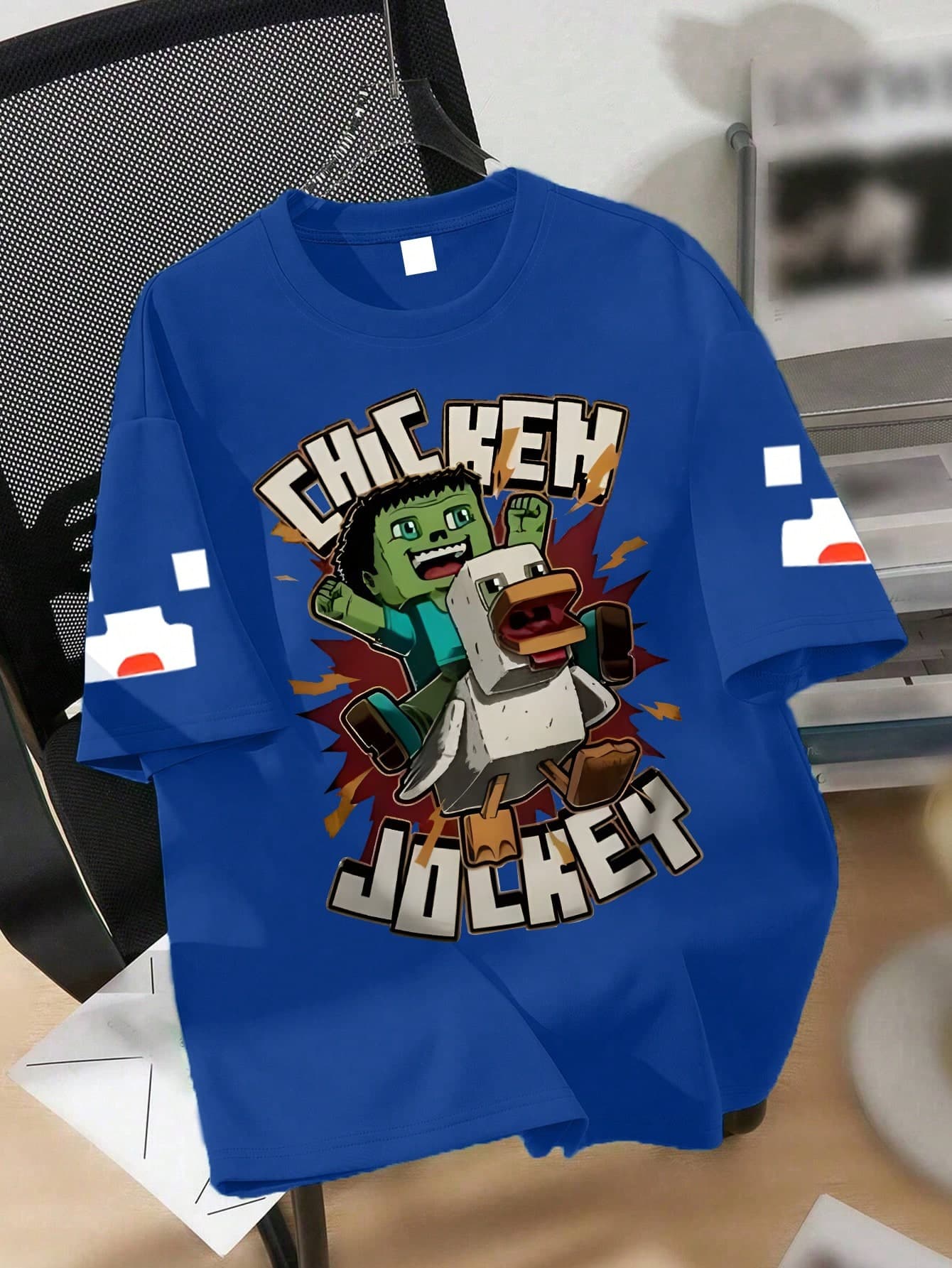 1pc Teen Boy Cool Game Print Short Sleeve T-Shirt, Soft & Skin-Friendly, Fashionable Summer